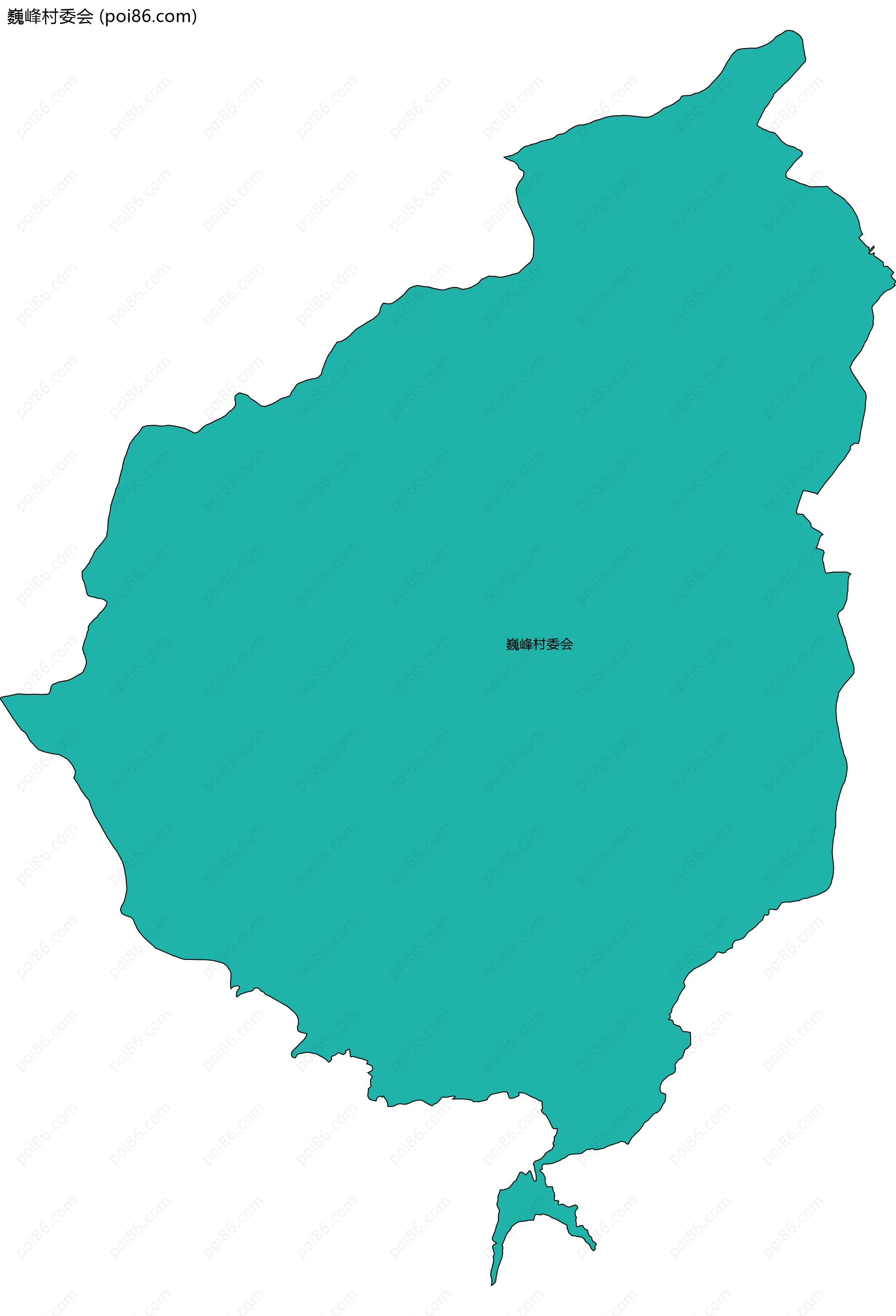 巍峰村委会边界地图