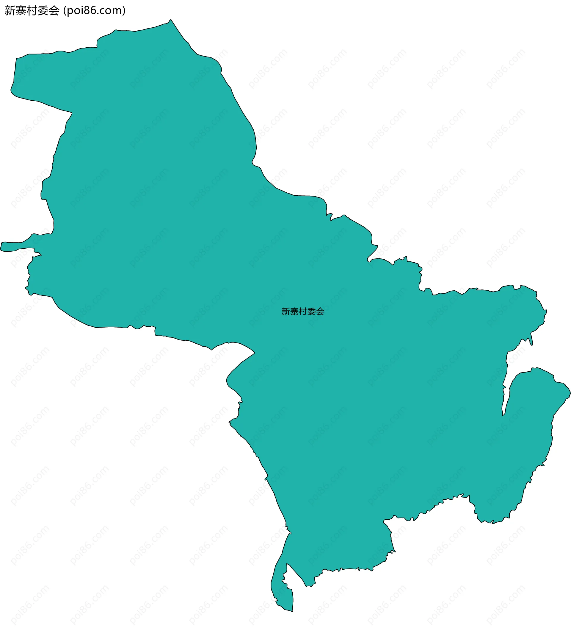 新寨村委会边界地图