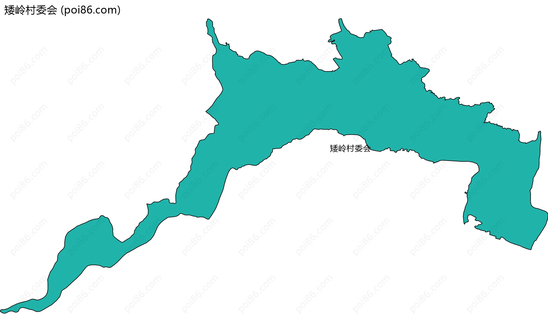 矮岭村委会边界地图