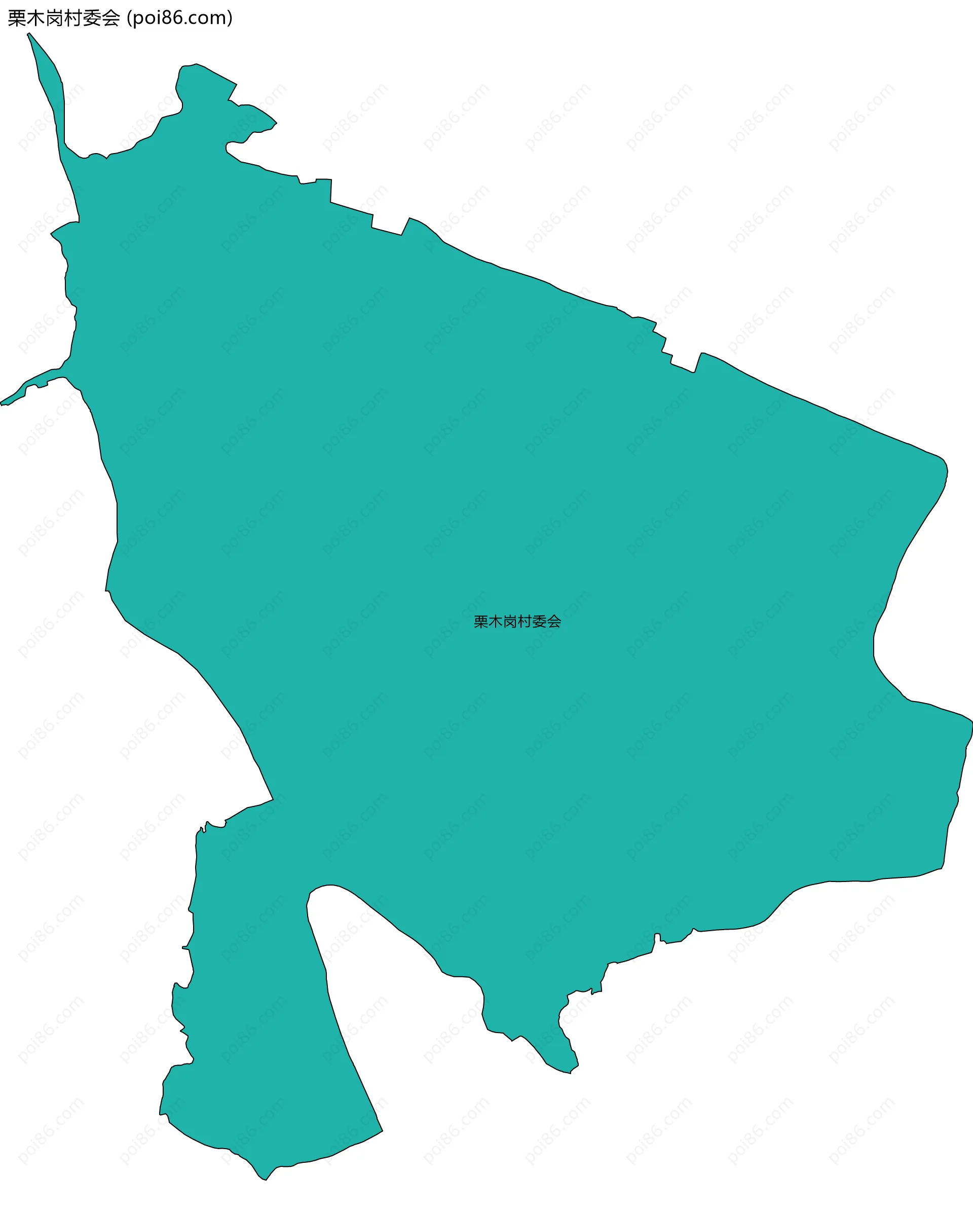 栗木岗村委会边界地图