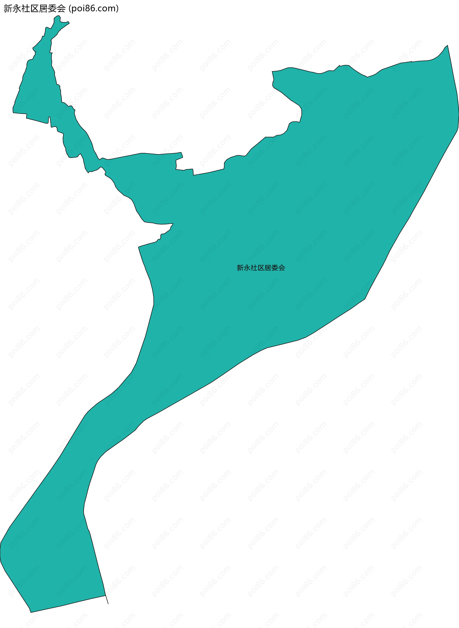 新永社区居委会边界地图