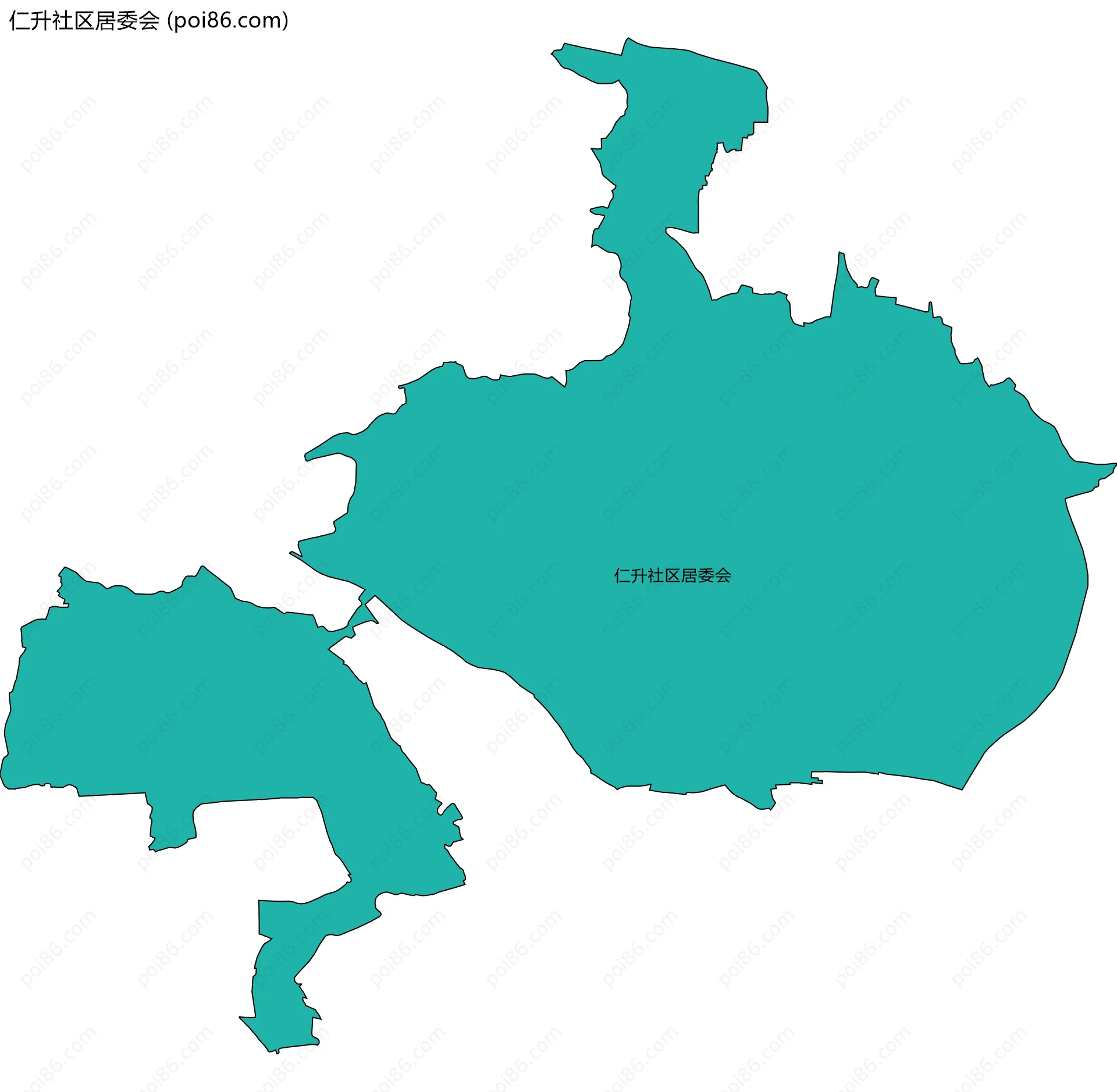 仁升社区居委会边界地图