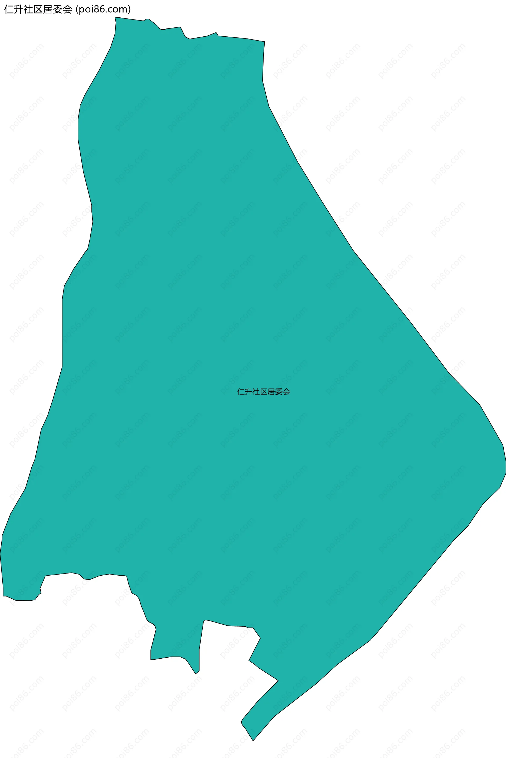 仁升社区居委会边界地图