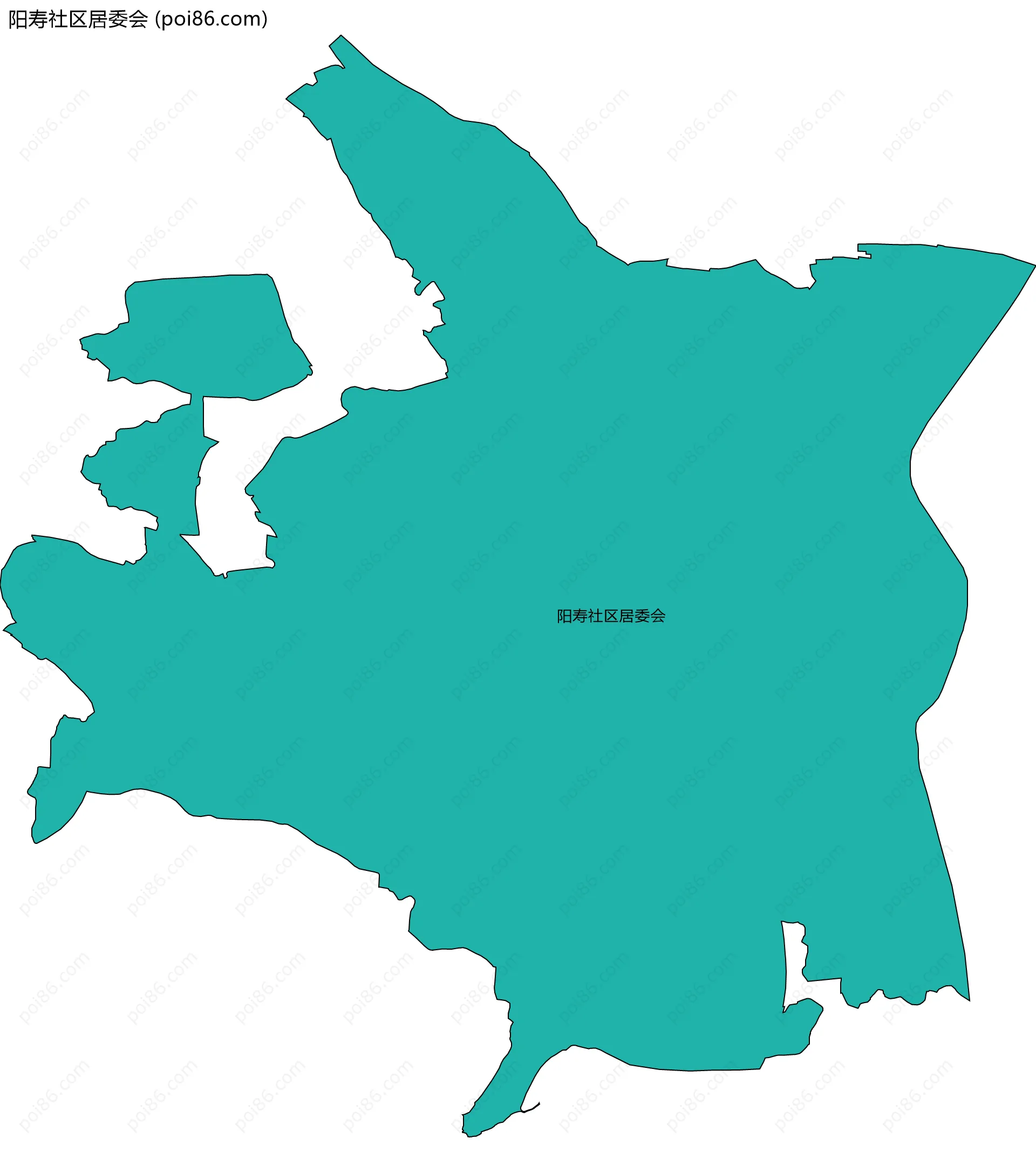 阳寿社区居委会边界地图