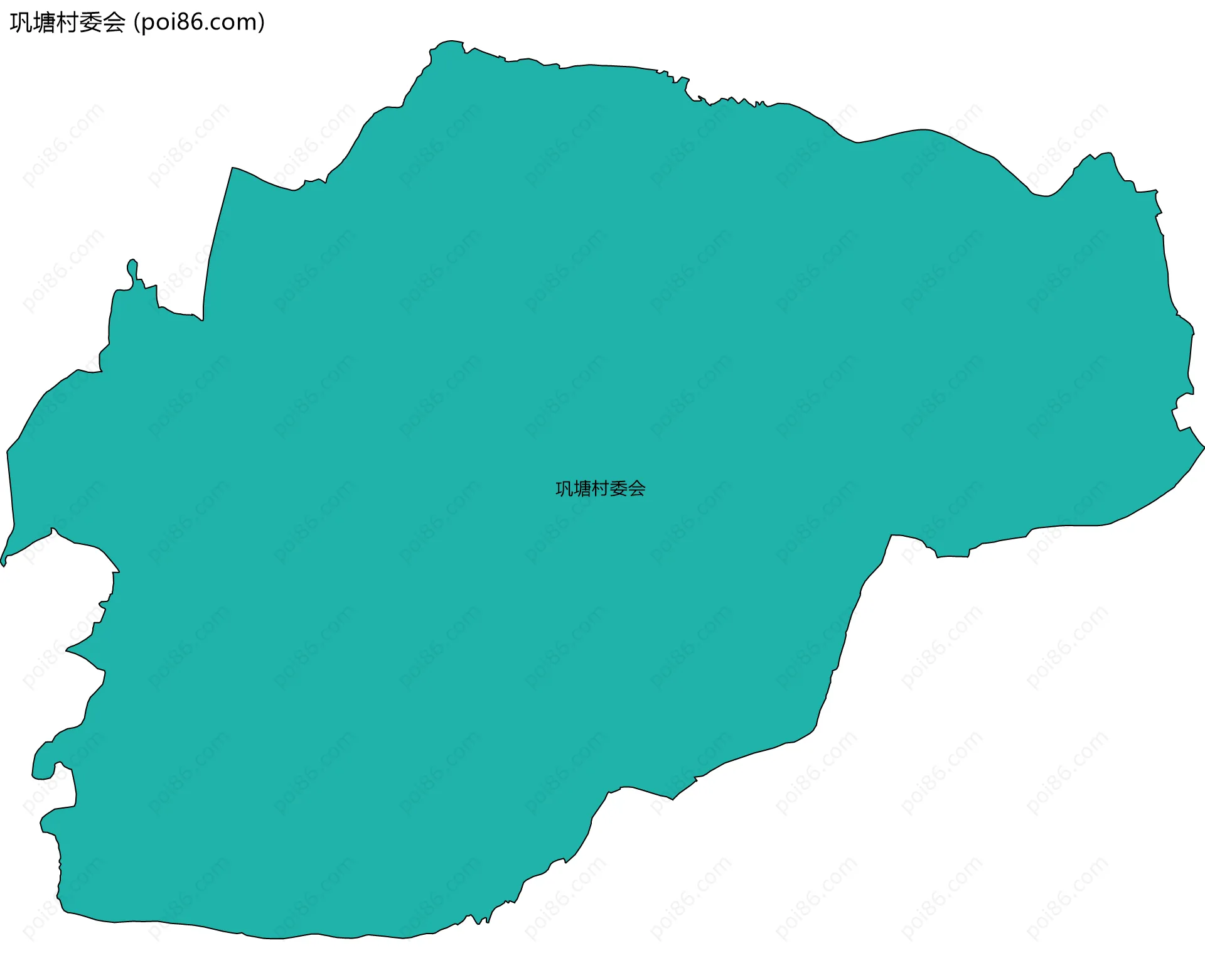 巩塘村委会边界地图