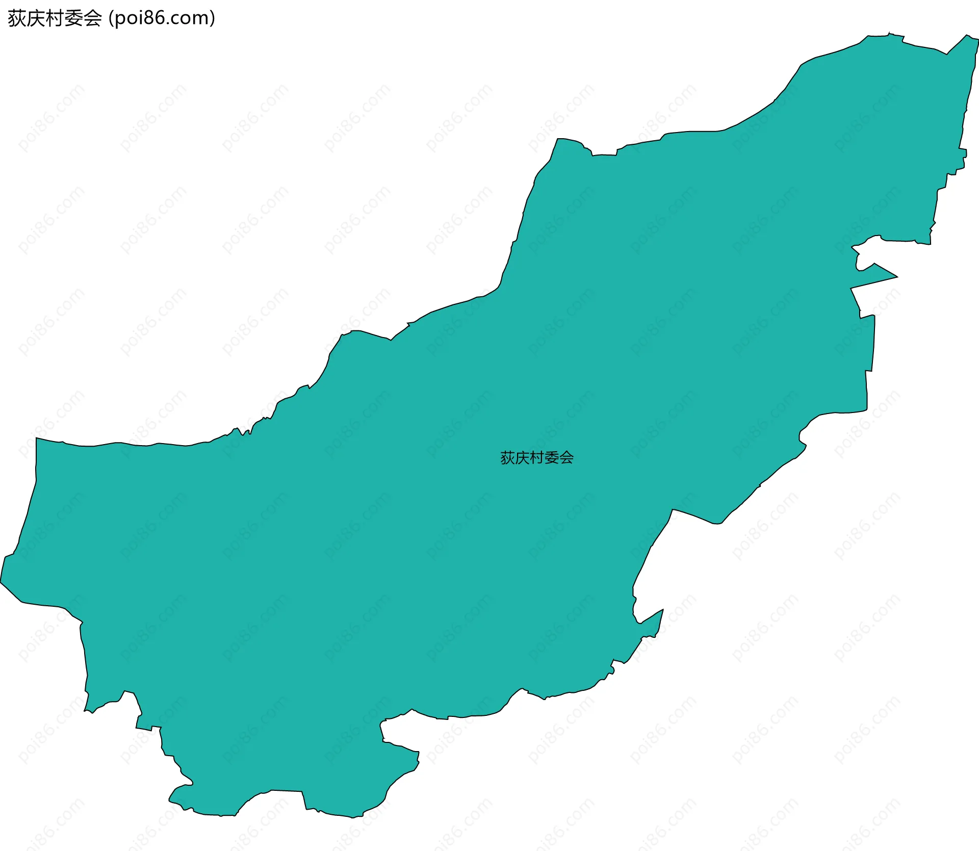 荻庆村委会边界地图