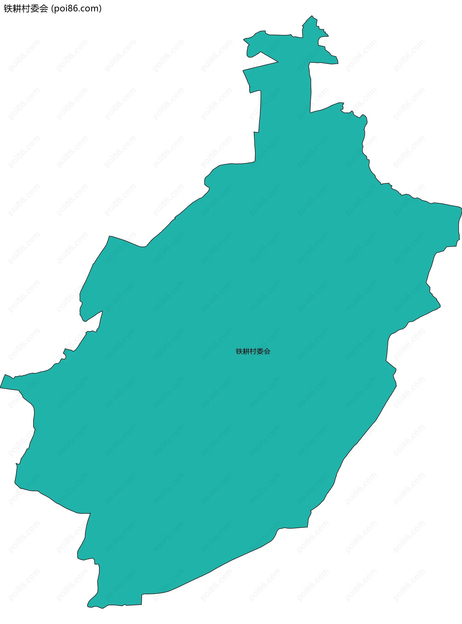 铁耕村委会边界地图