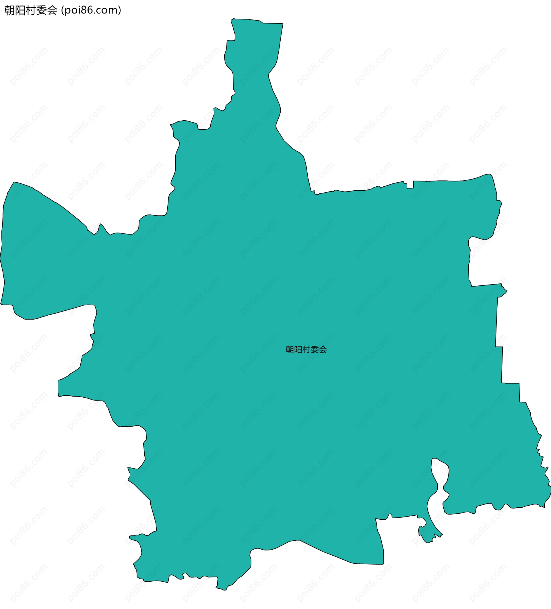 朝阳村委会边界地图