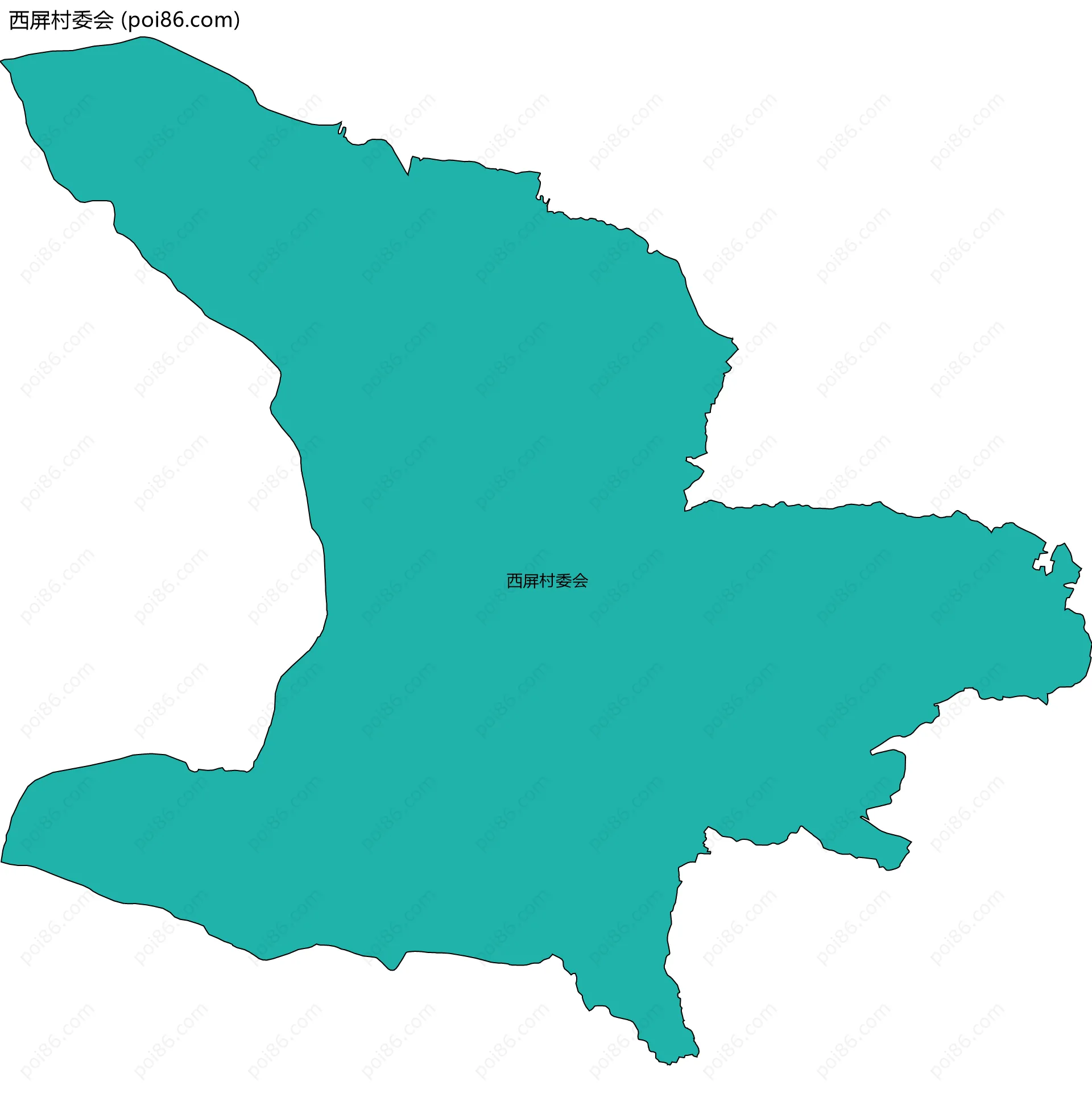 西屏村委会边界地图