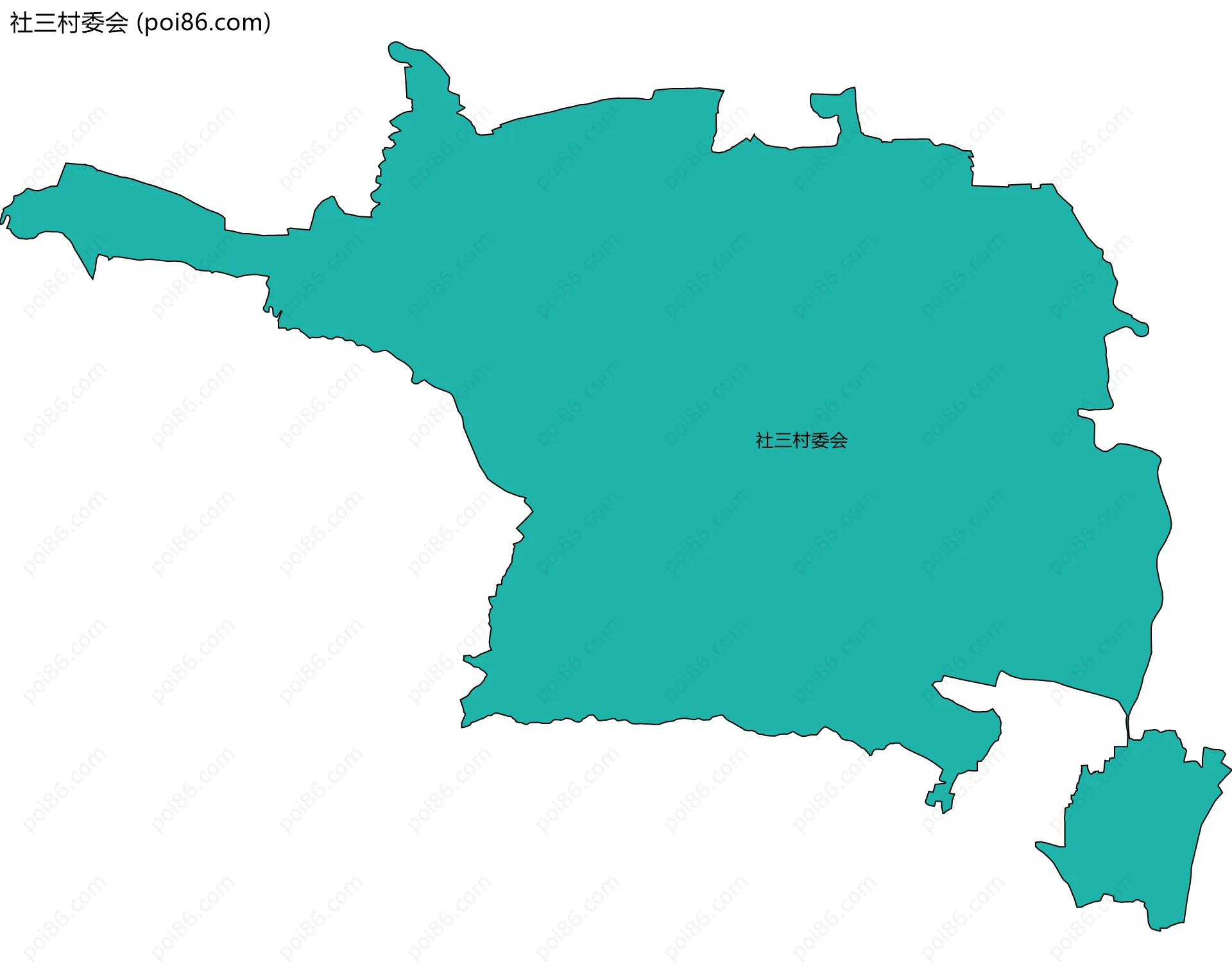 社三村委会边界地图