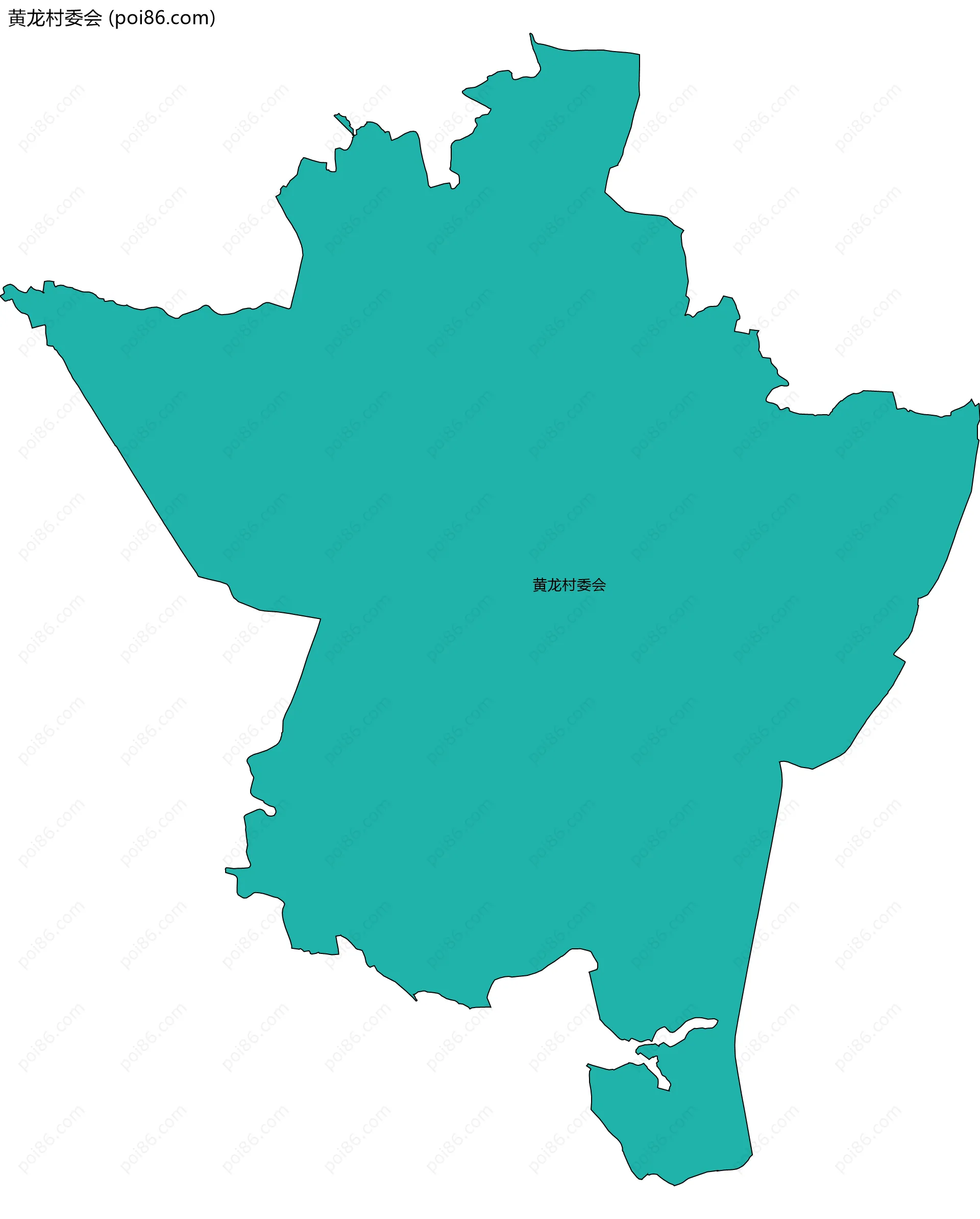 黄龙村委会边界地图