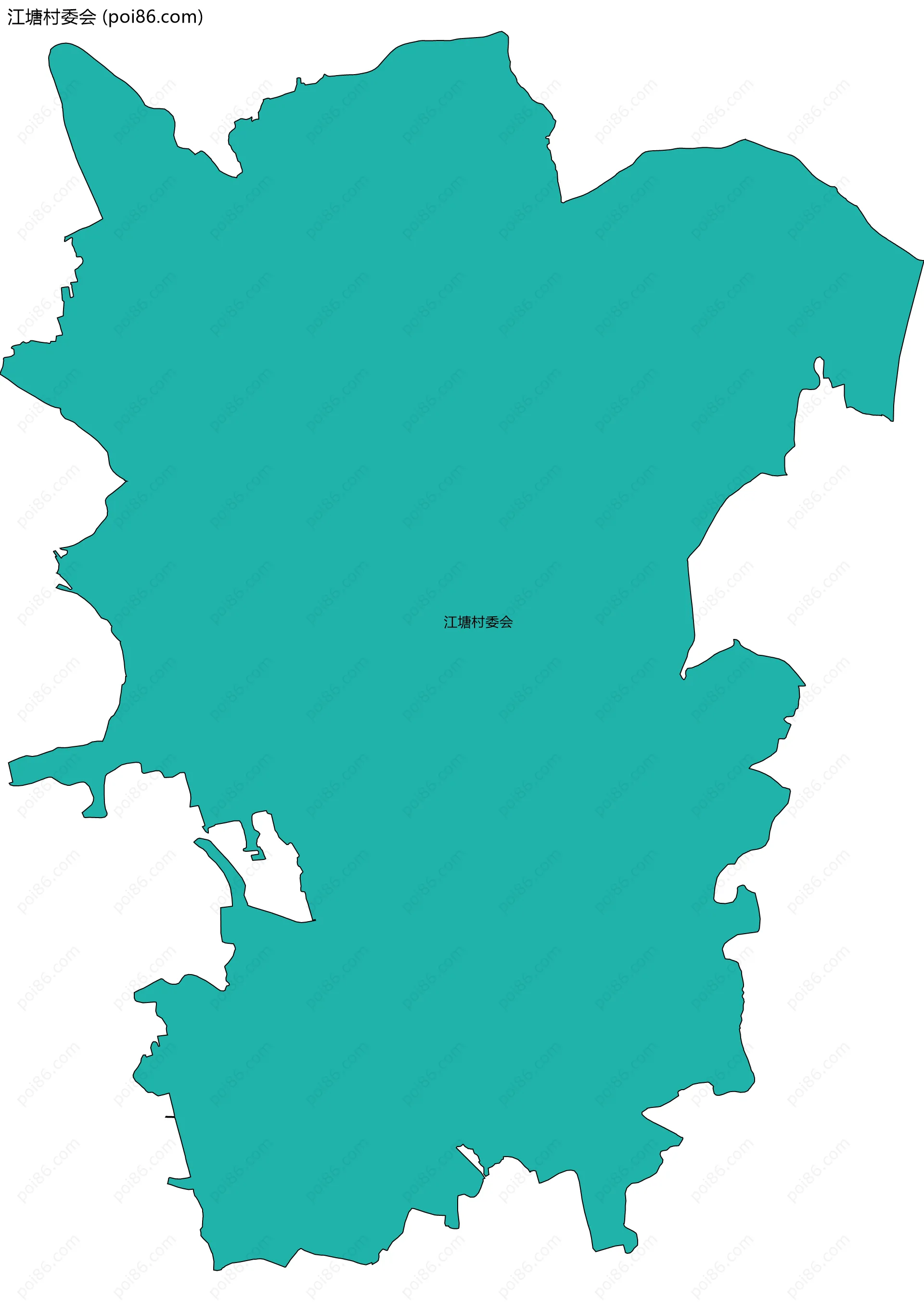 江塘村委会边界地图