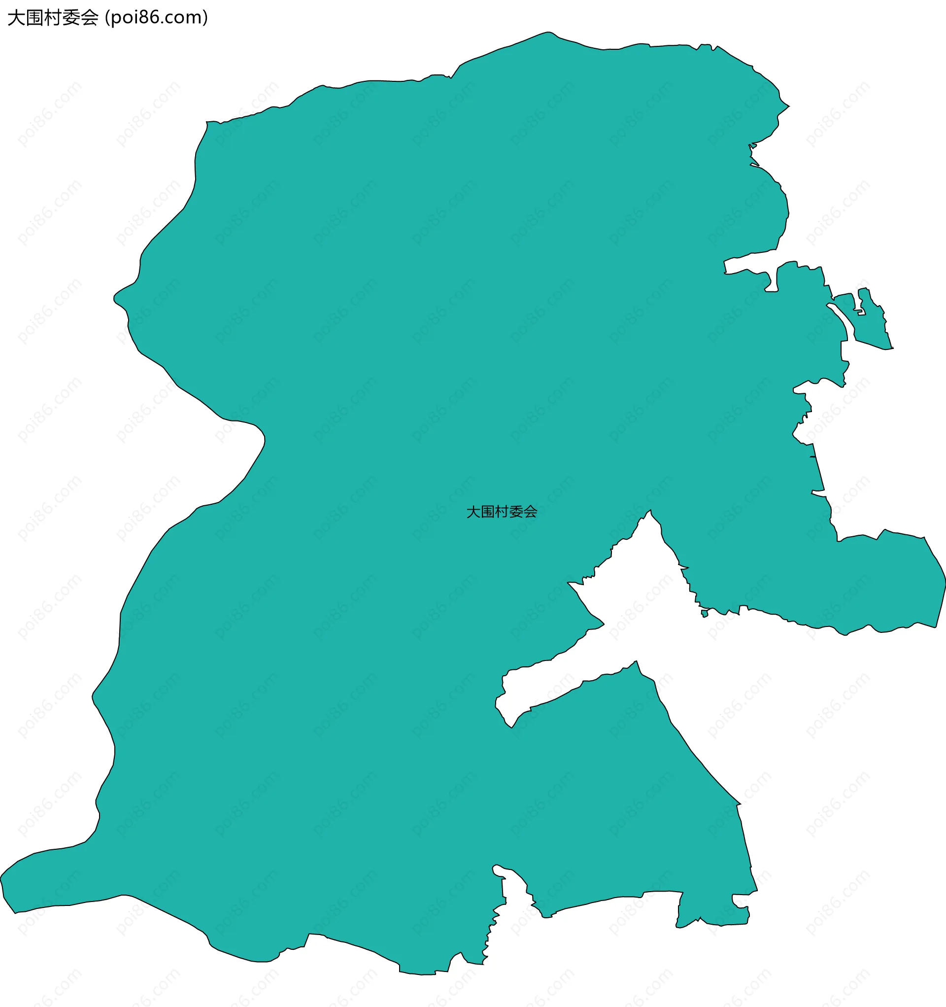 大围村委会边界地图