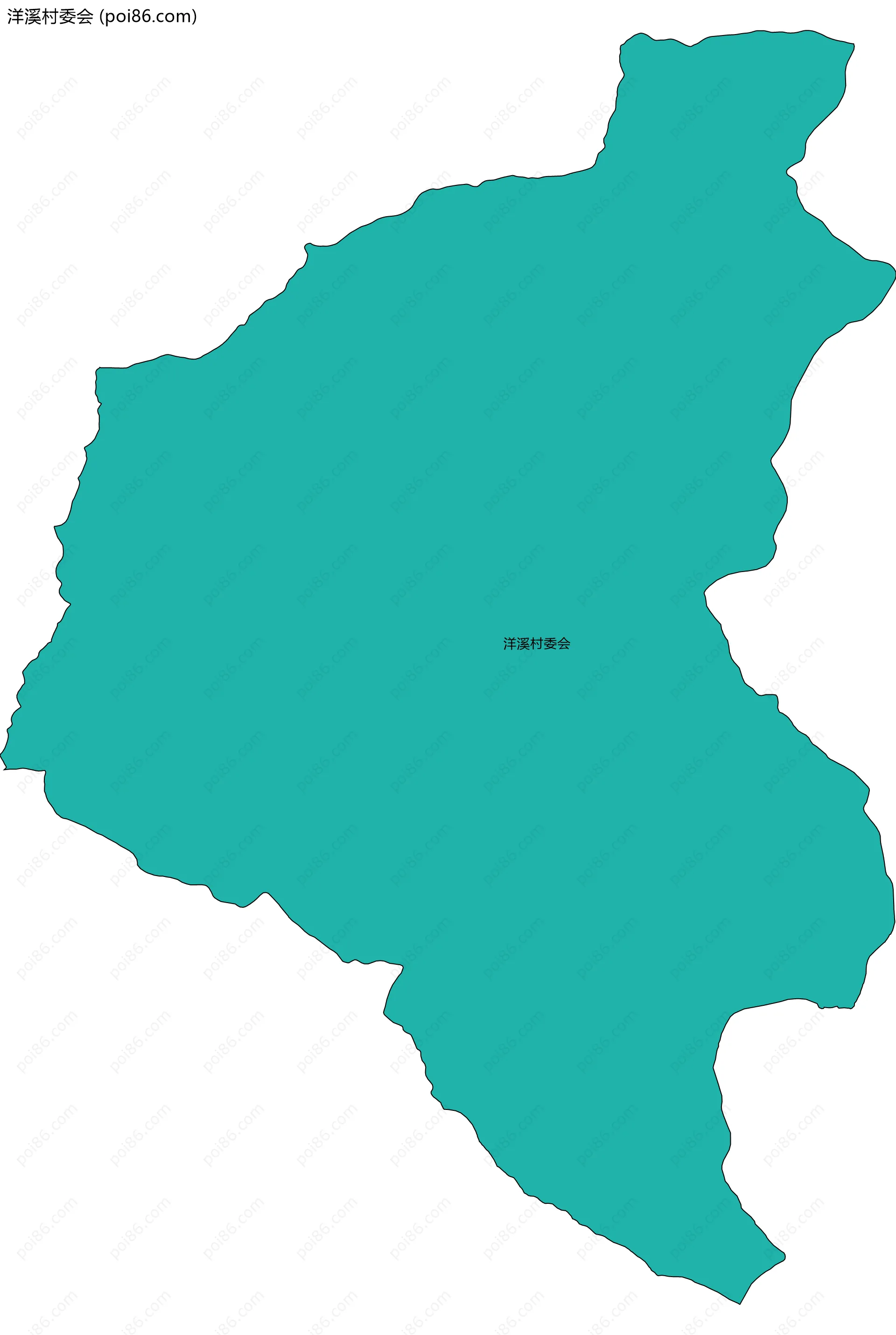 洋溪村委会边界地图