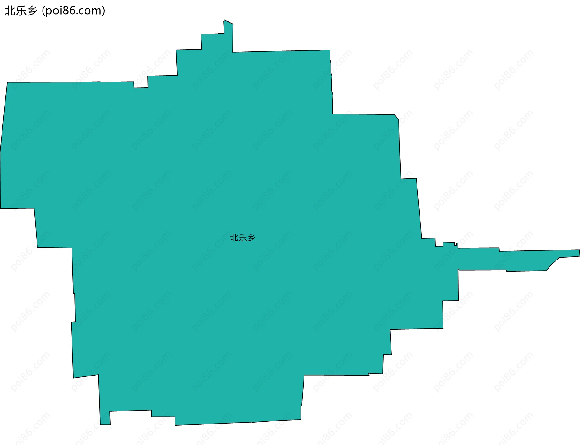 北乐乡边界地图