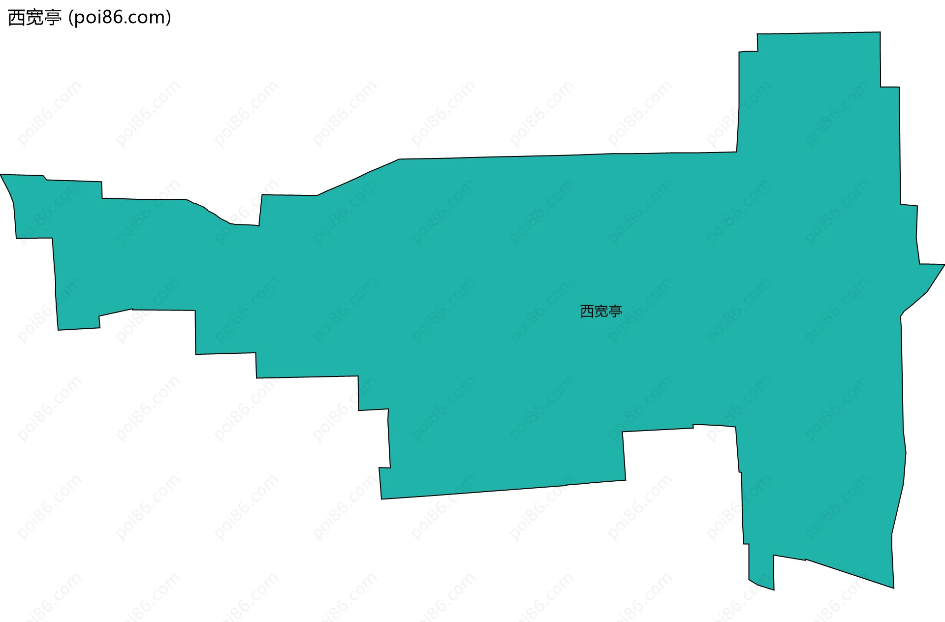 西宽亭边界地图
