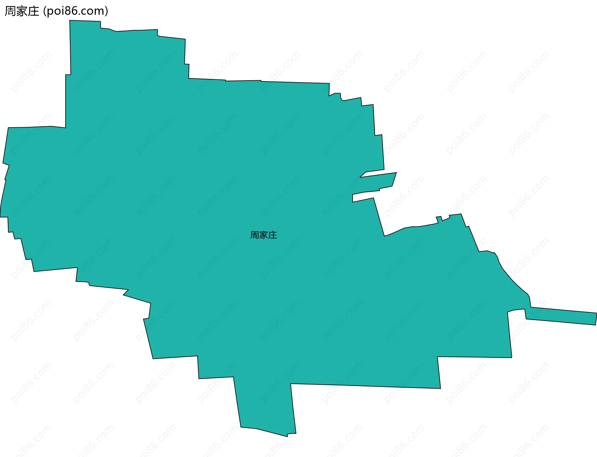 周家庄边界地图