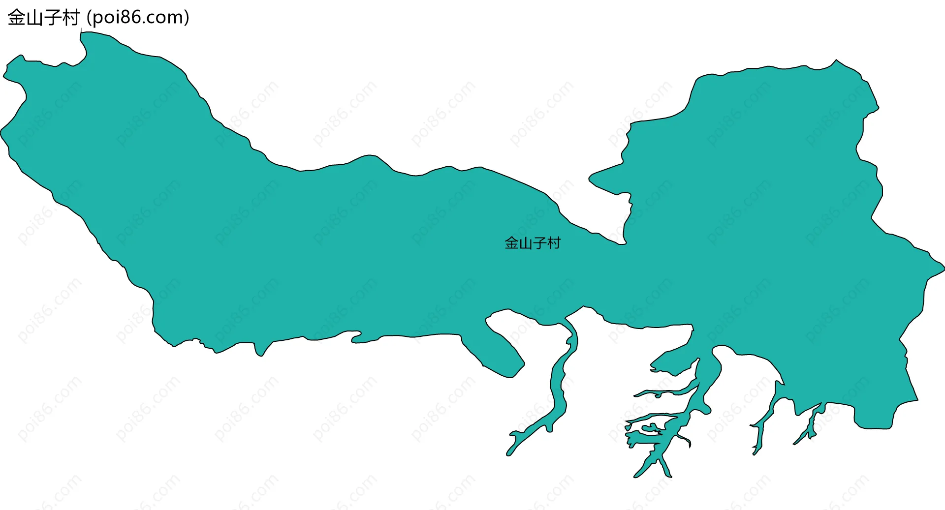 金山子村边界地图