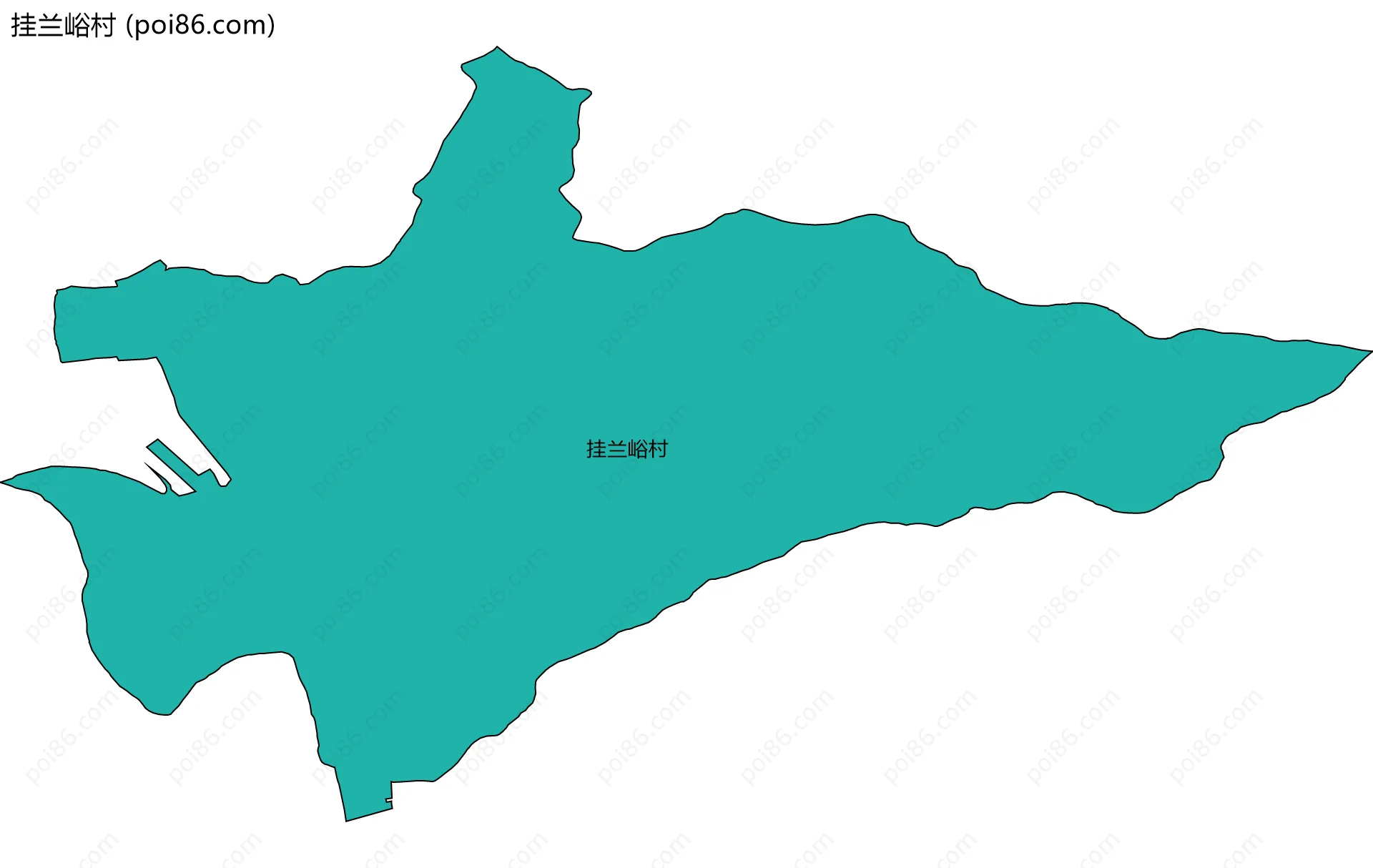 挂兰峪村边界地图