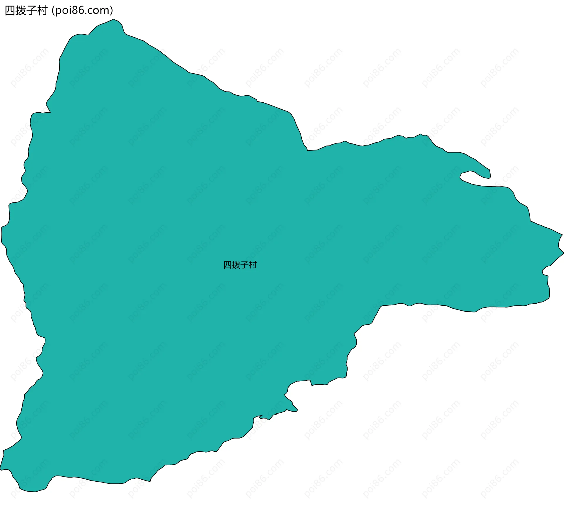 四拨子村边界地图
