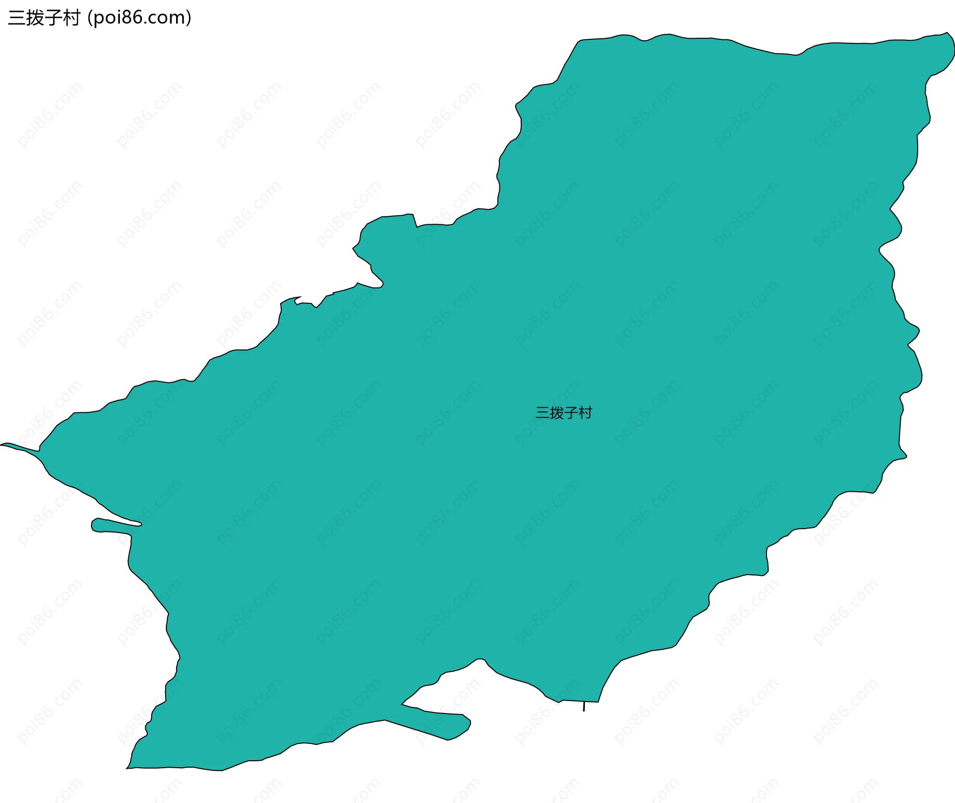 三拨子村边界地图