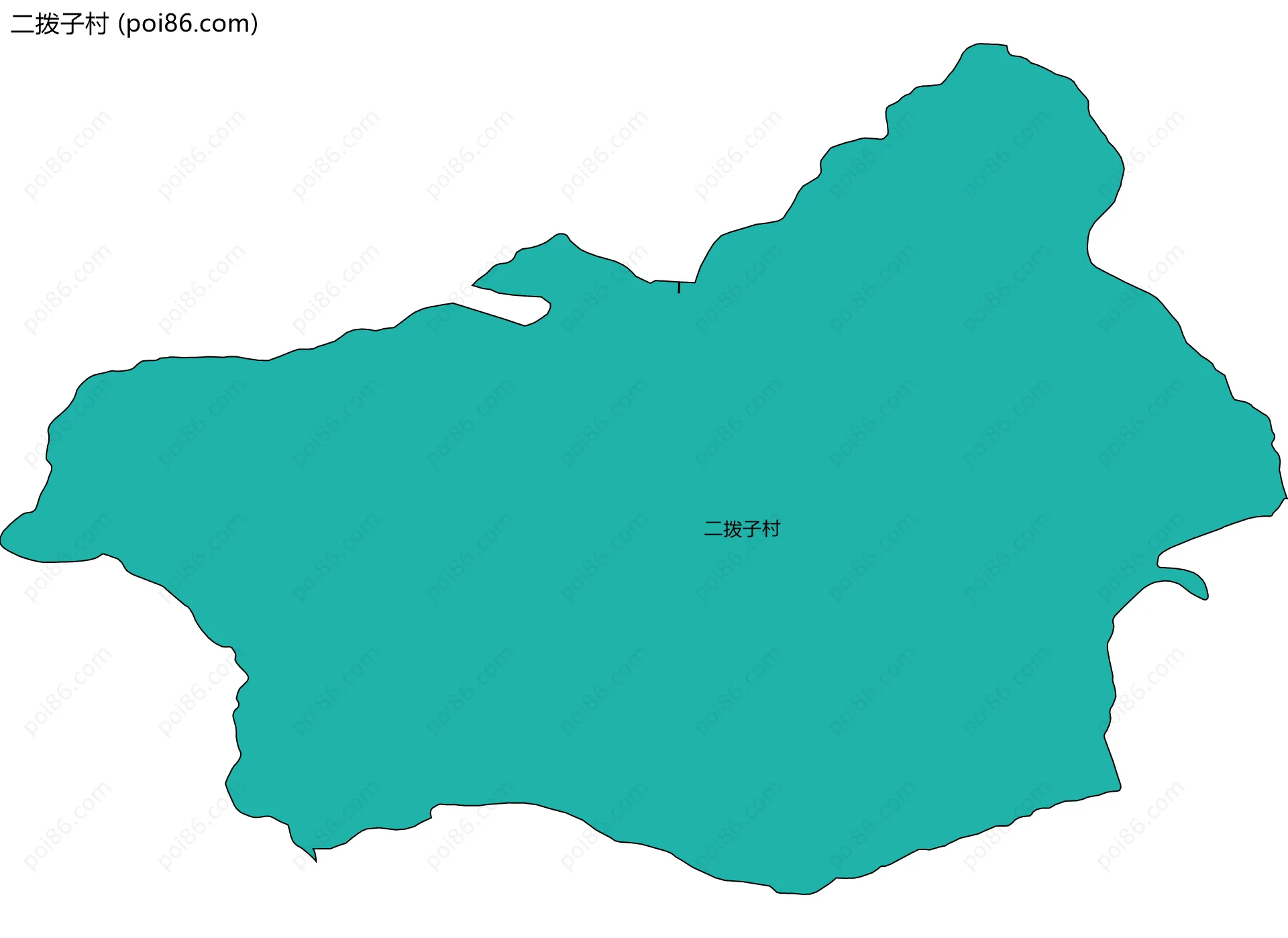 二拨子村边界地图