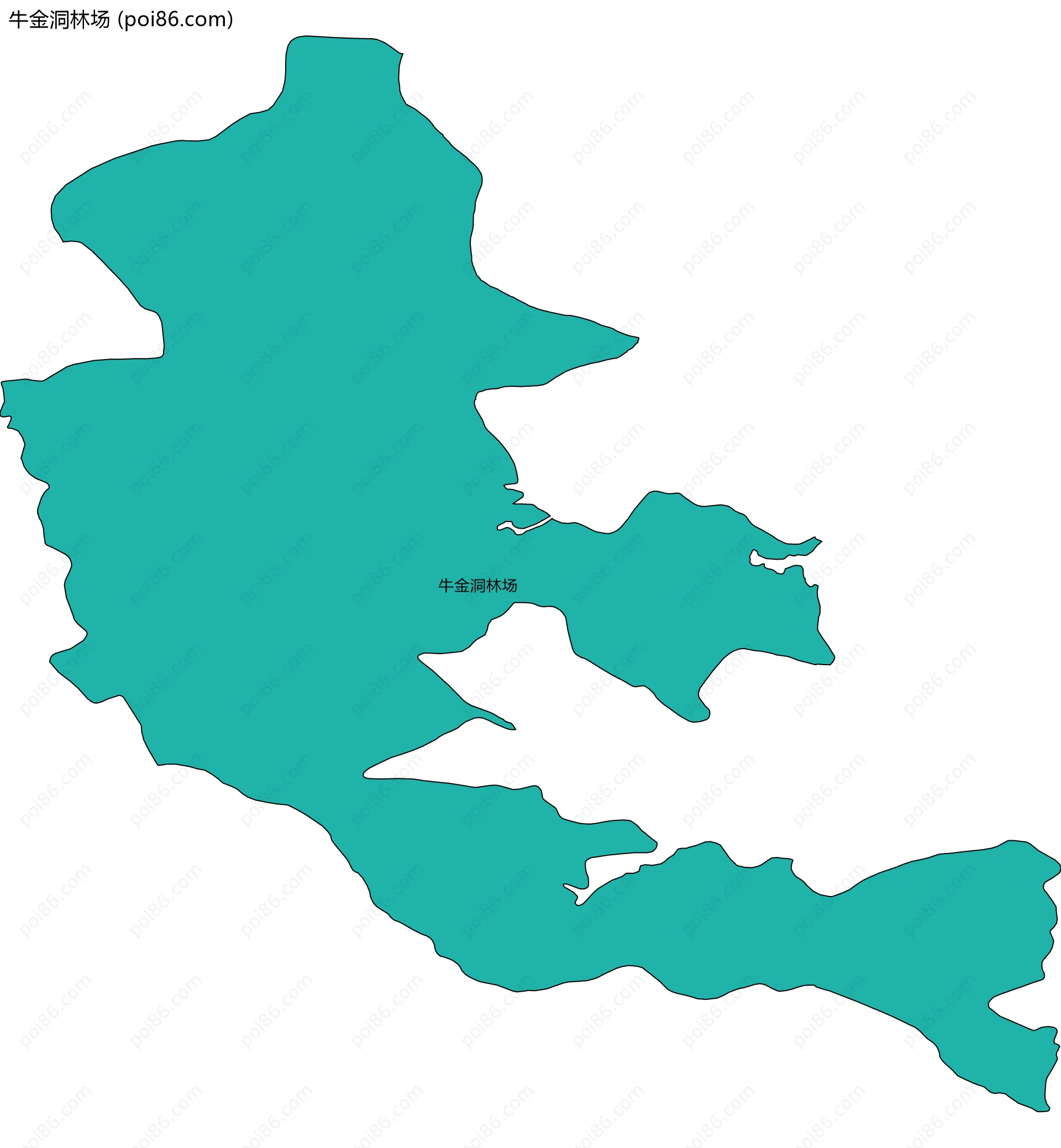 牛金洞林场边界地图
