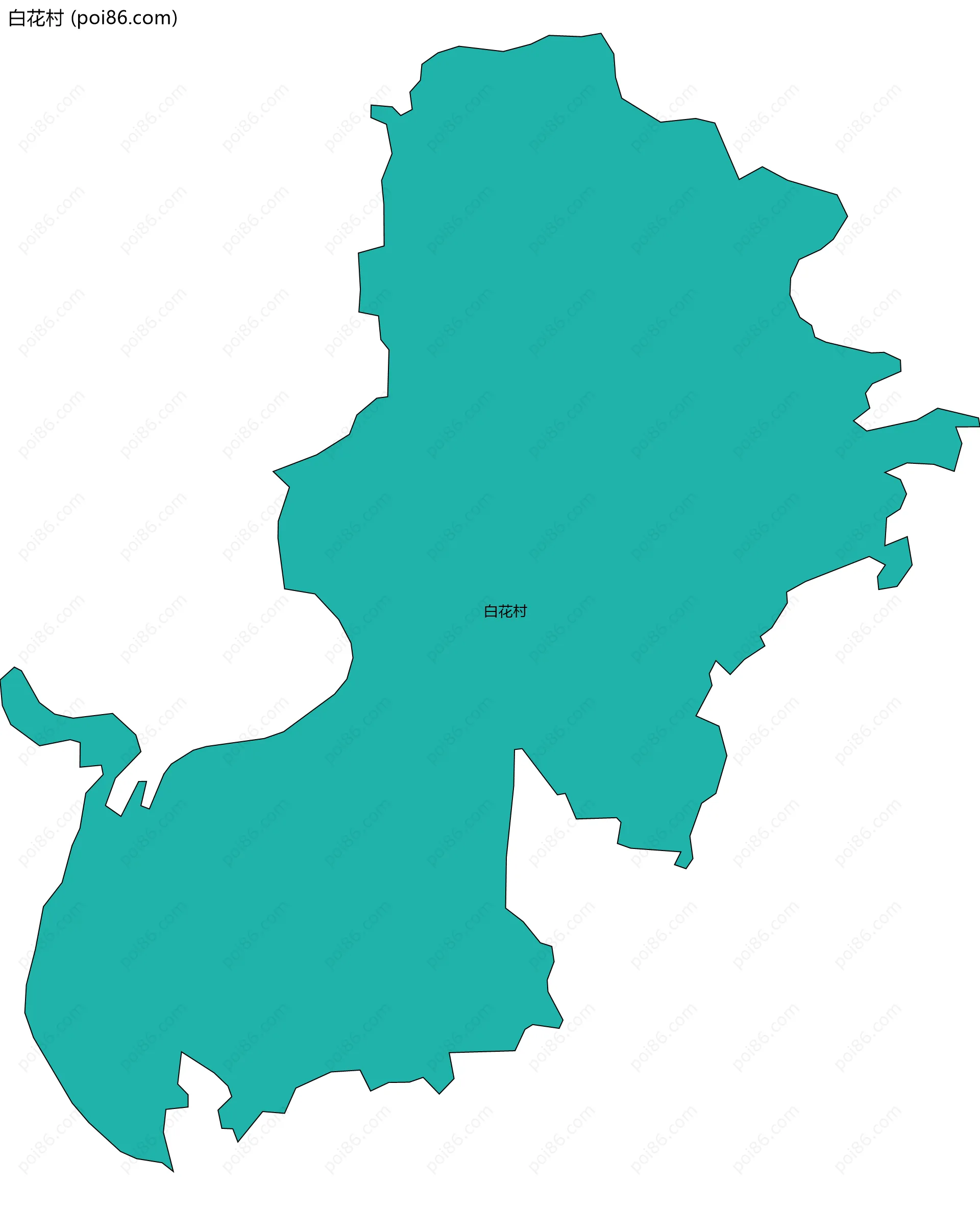 白花村边界地图