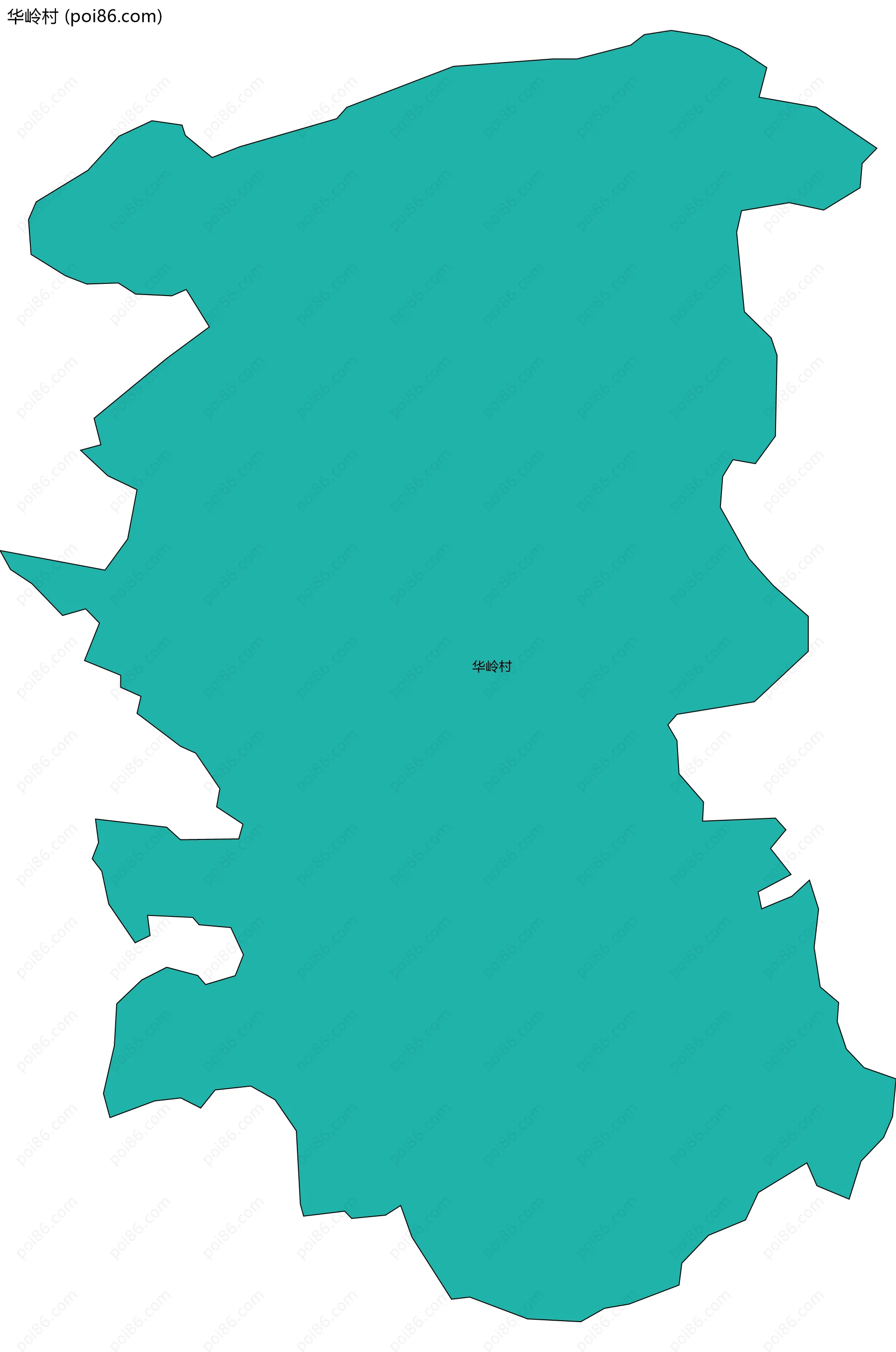 华岭村边界地图