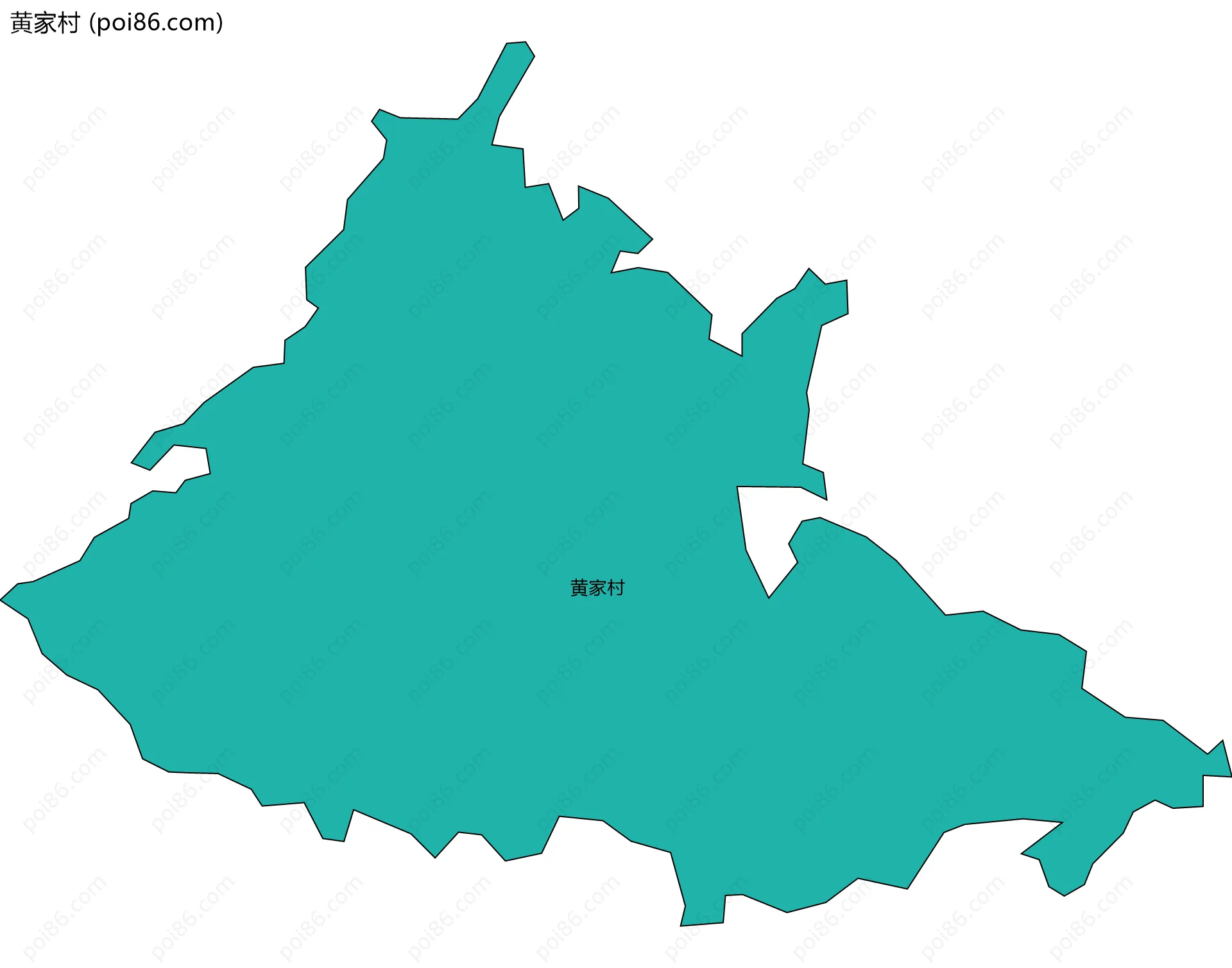 黄家村边界地图