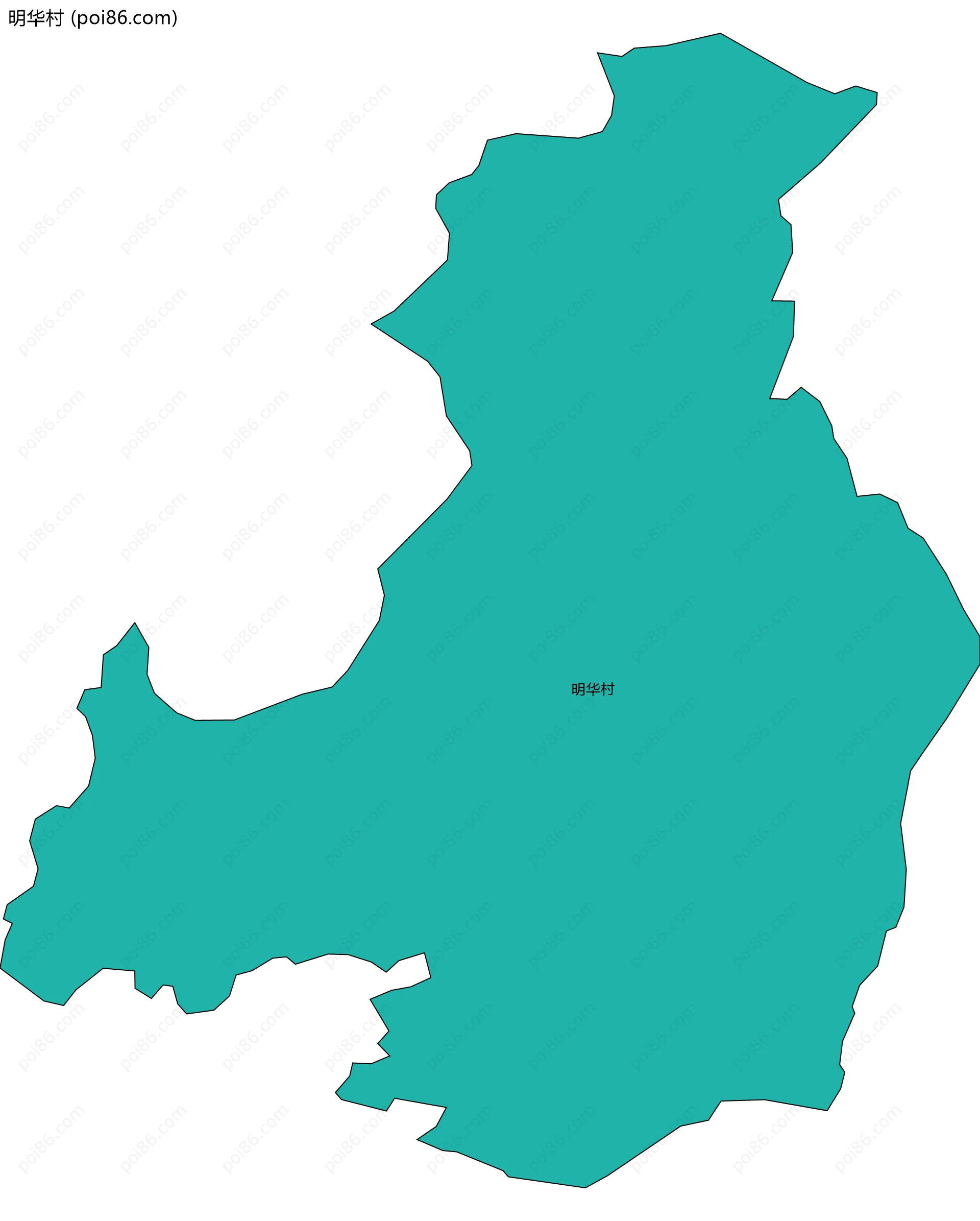 明华村边界地图