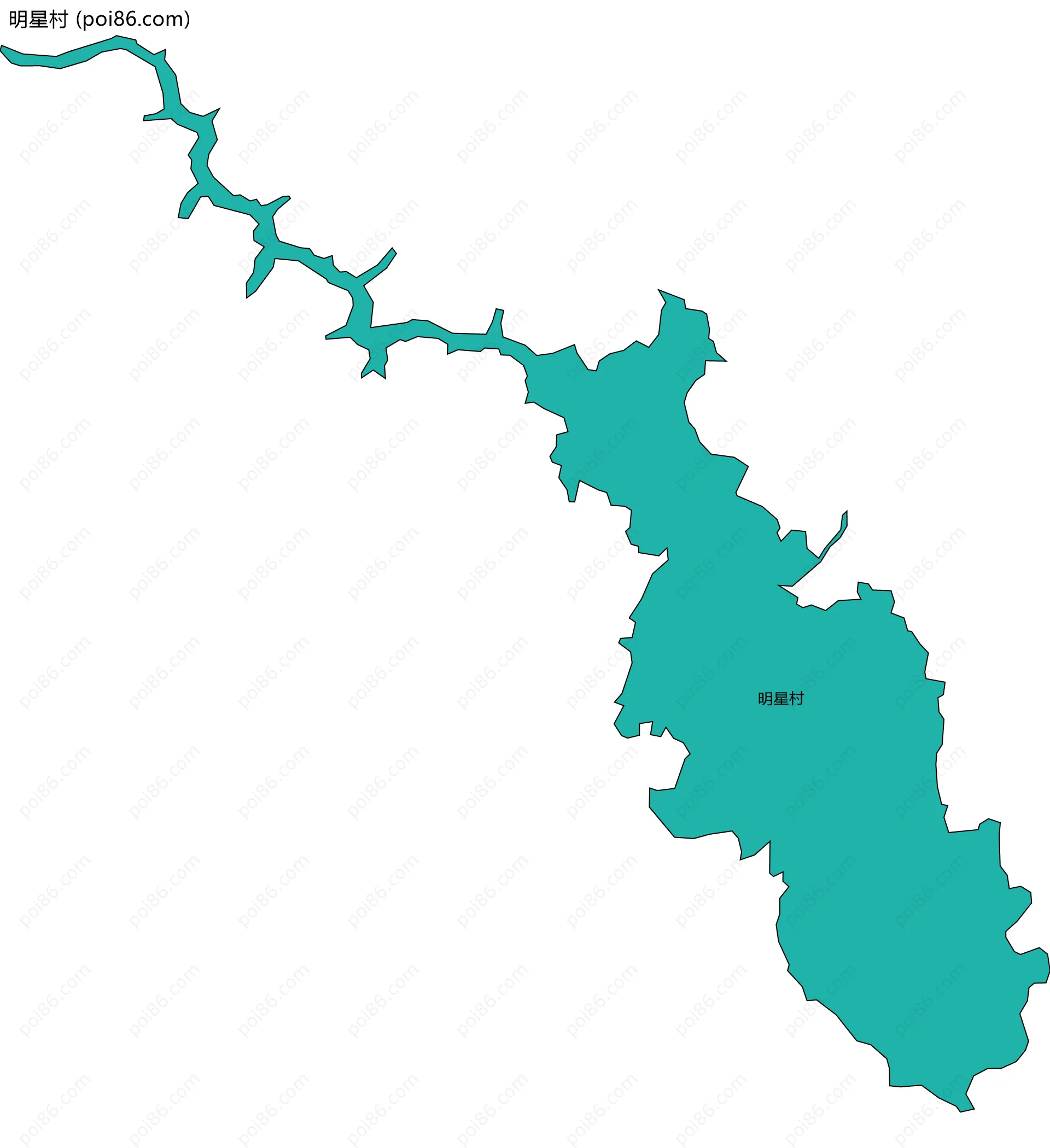 明星村边界地图