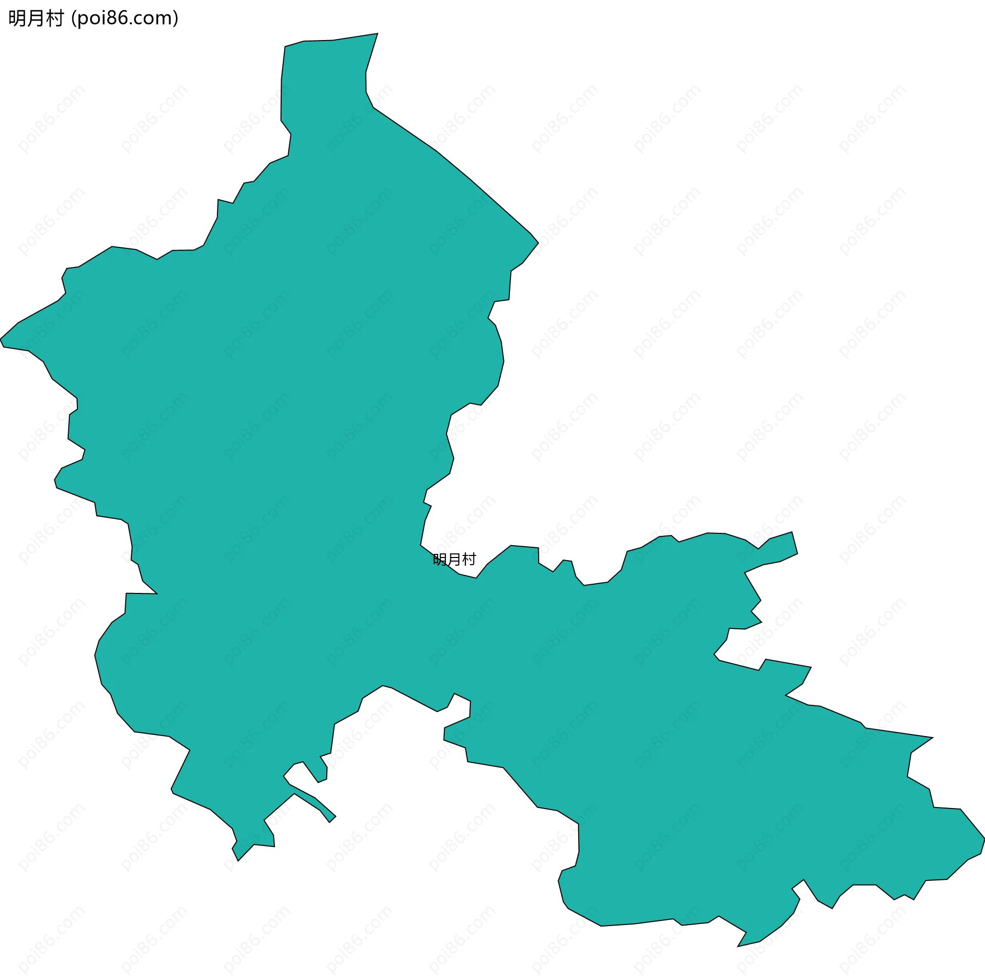 明月村边界地图