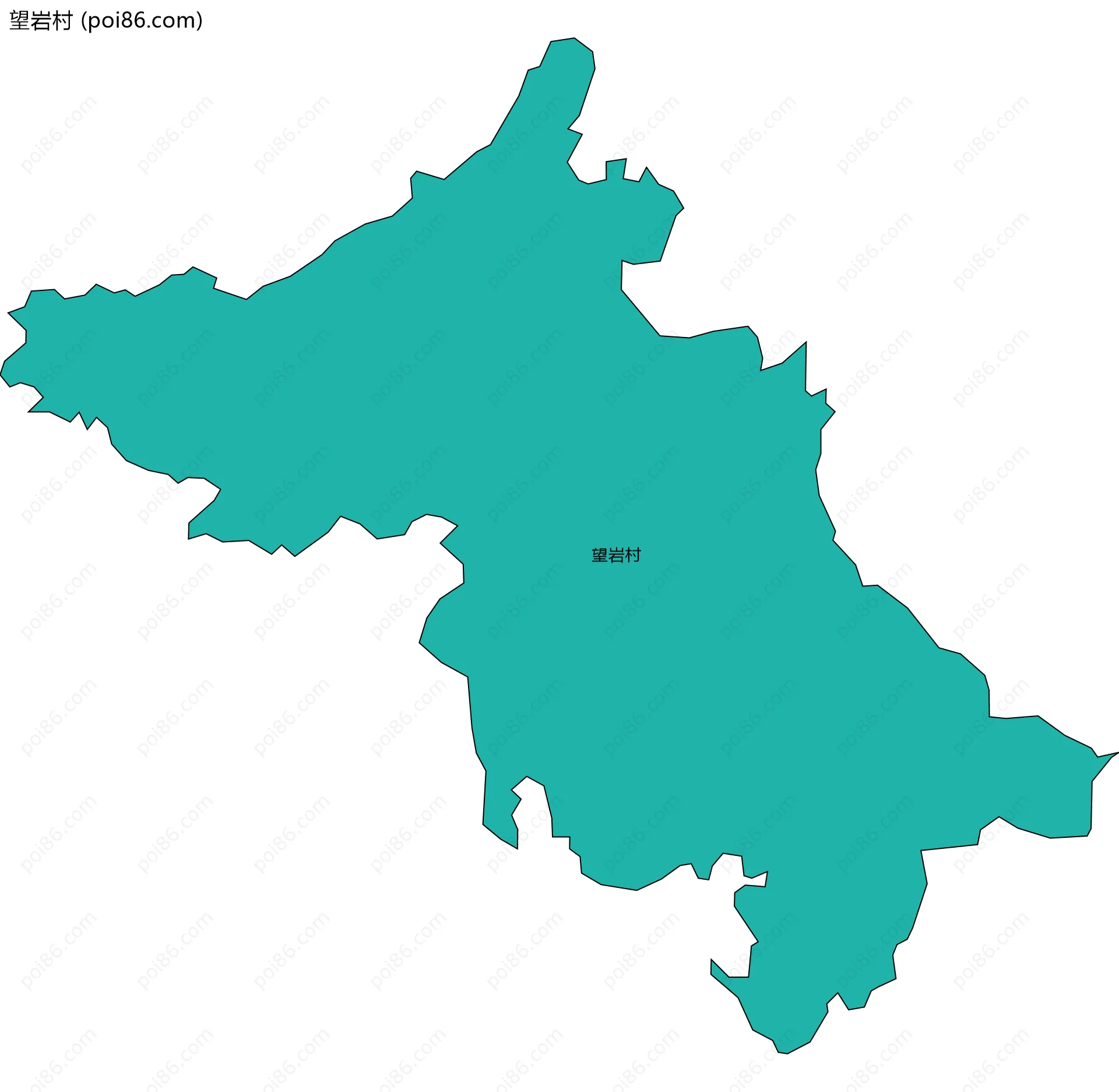 望岩村边界地图