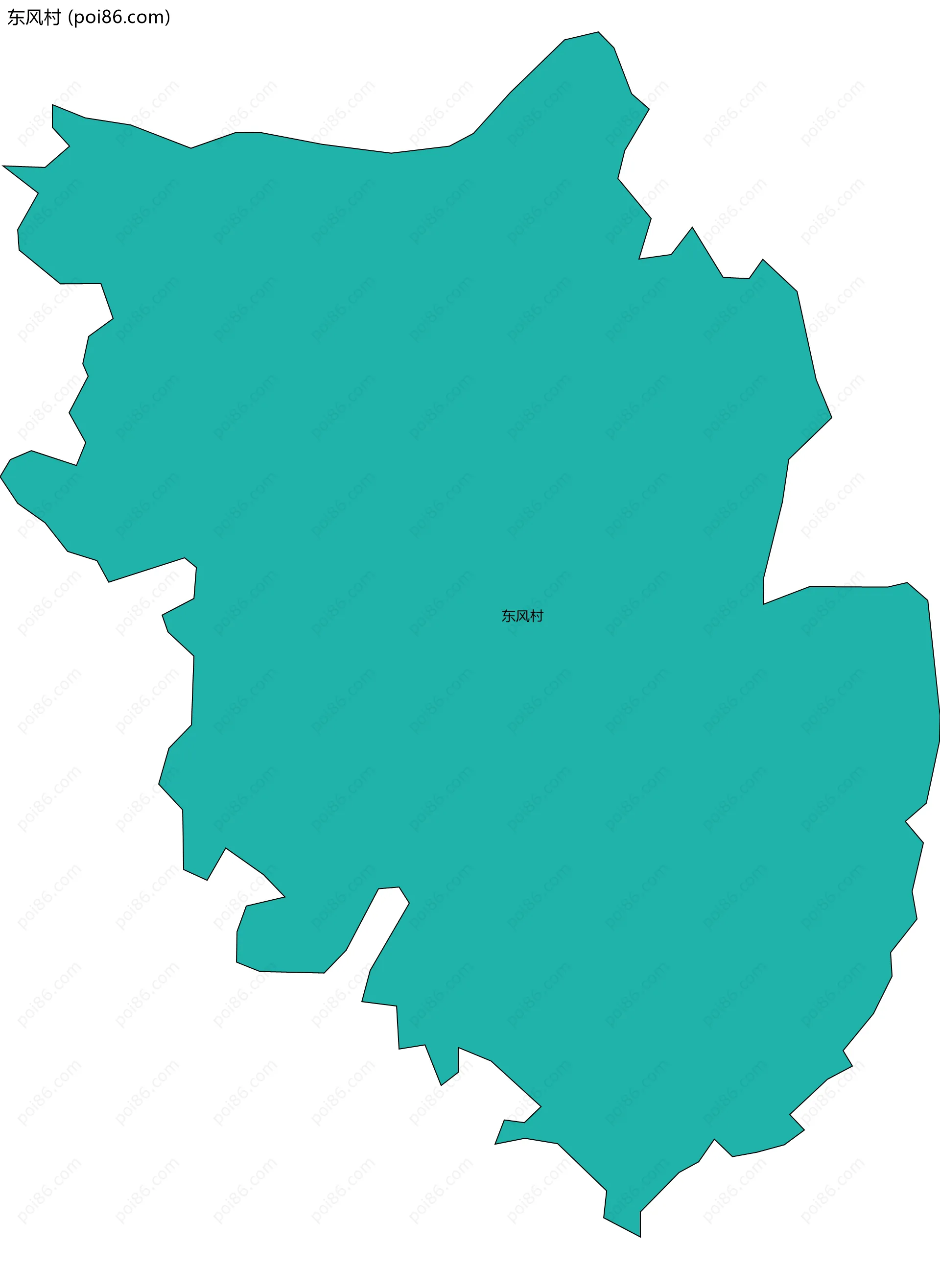 东风村边界地图