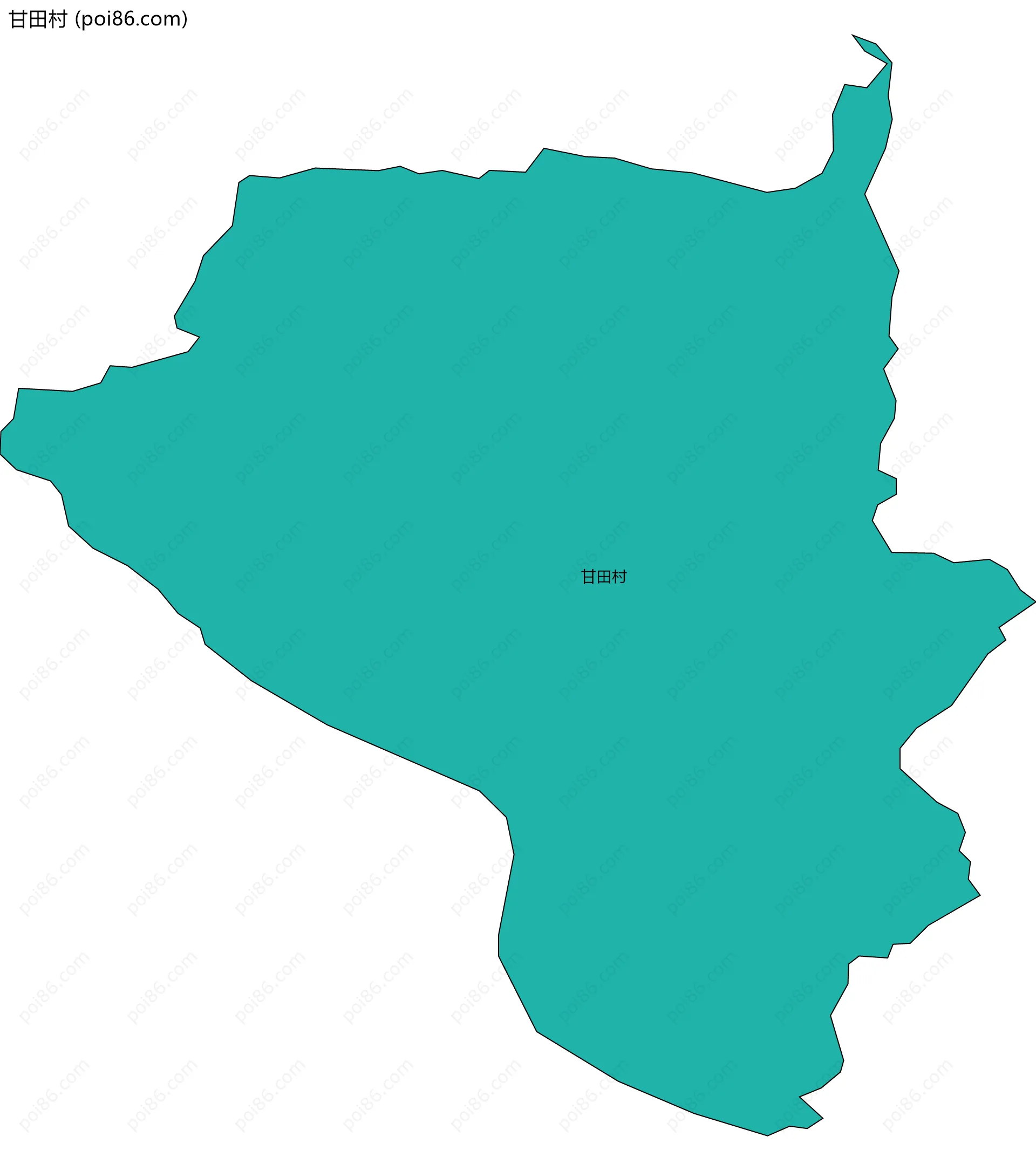 甘田村边界地图