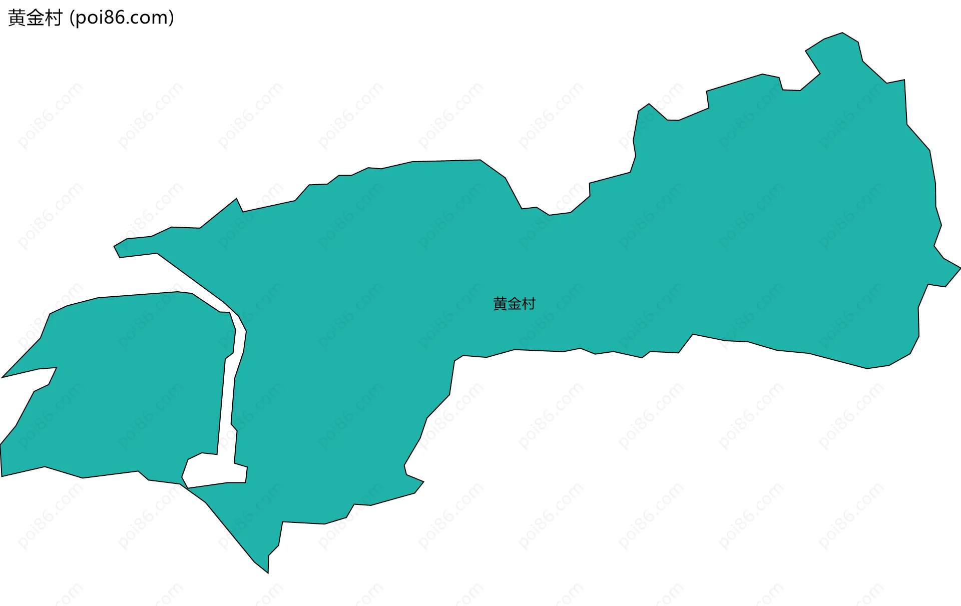 黄金村边界地图