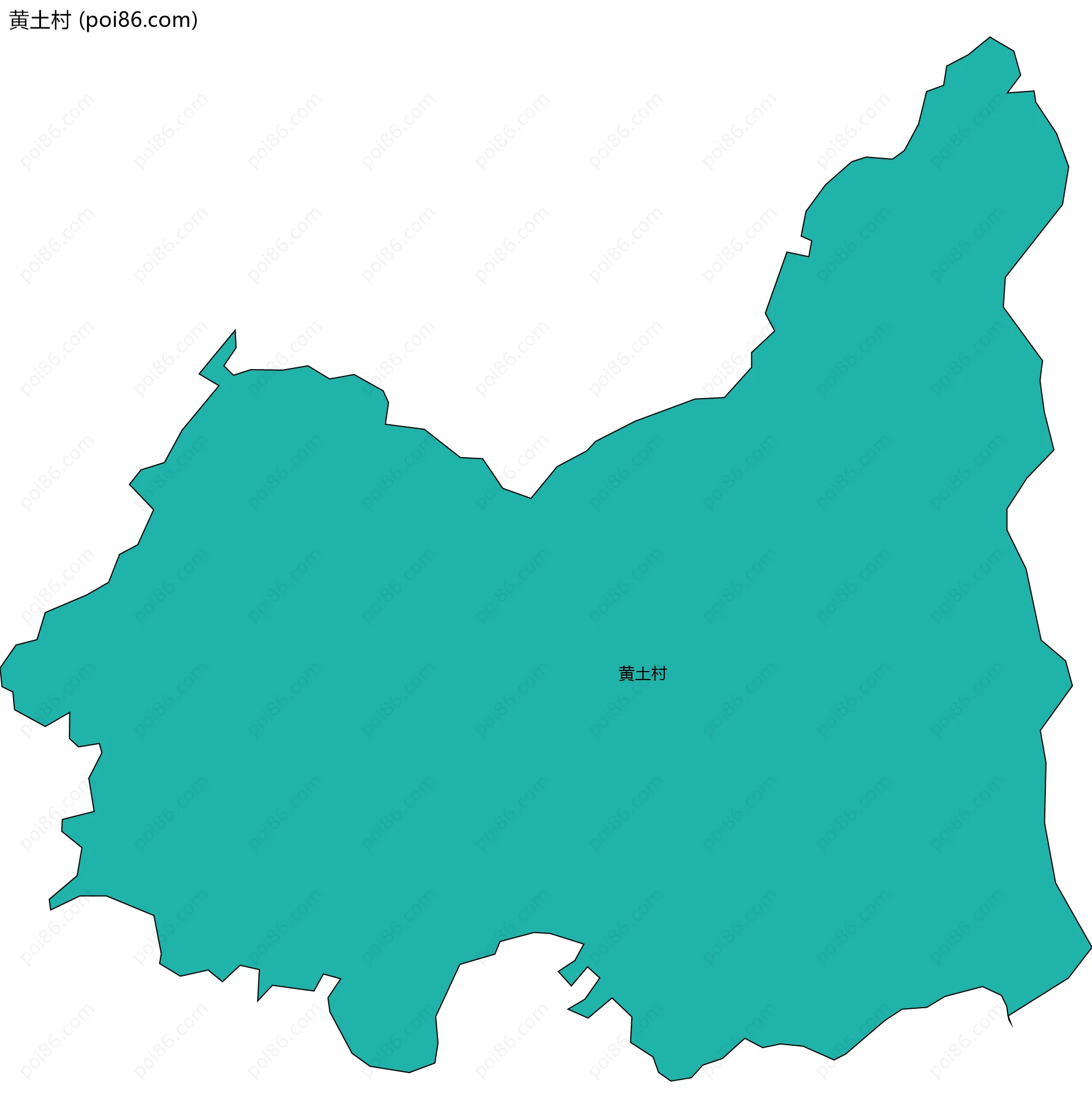 黄土村边界地图