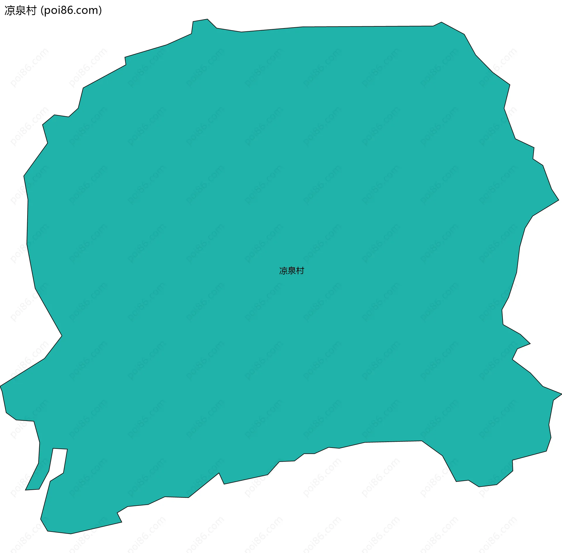 凉泉村边界地图