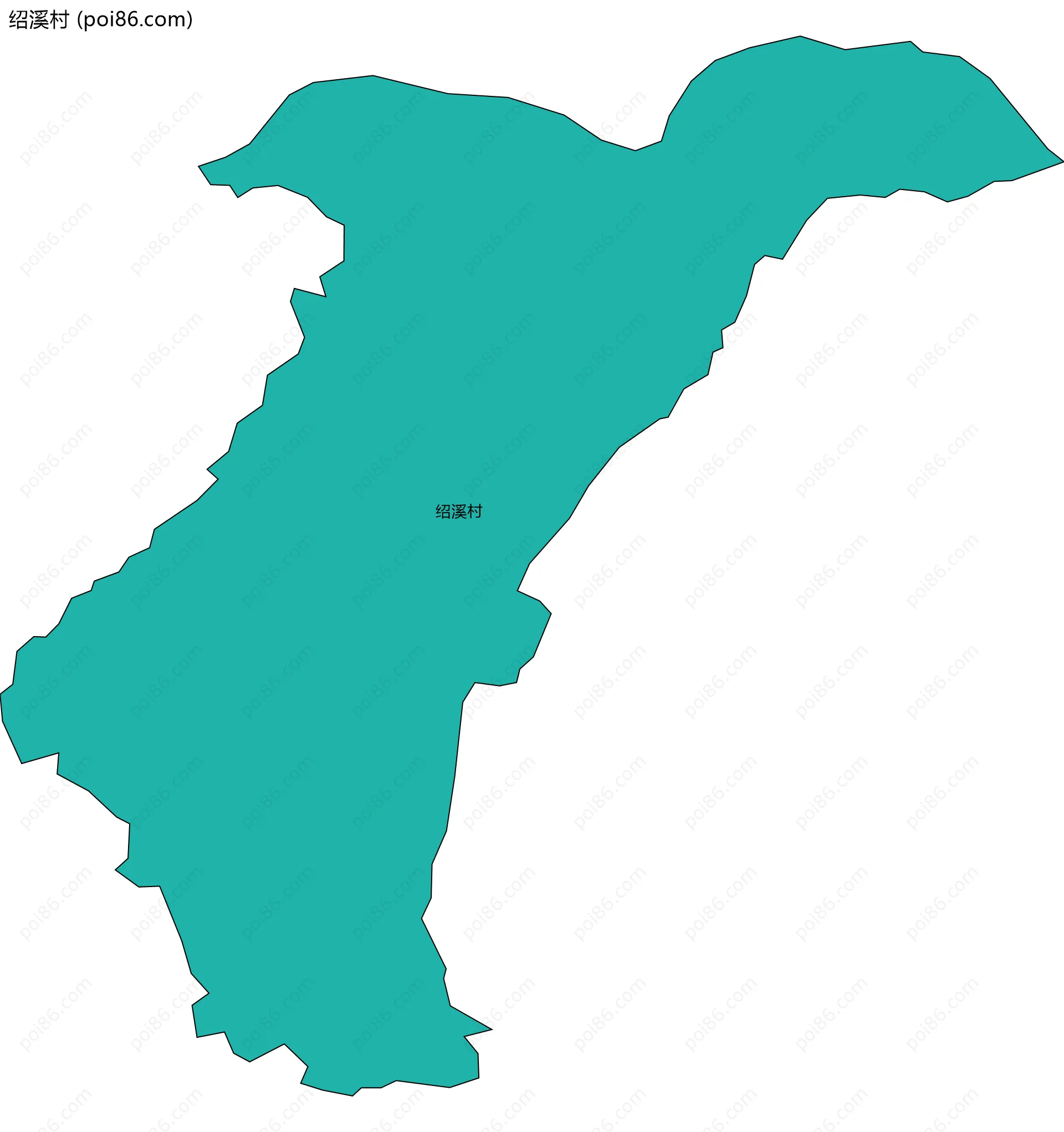 绍溪村边界地图