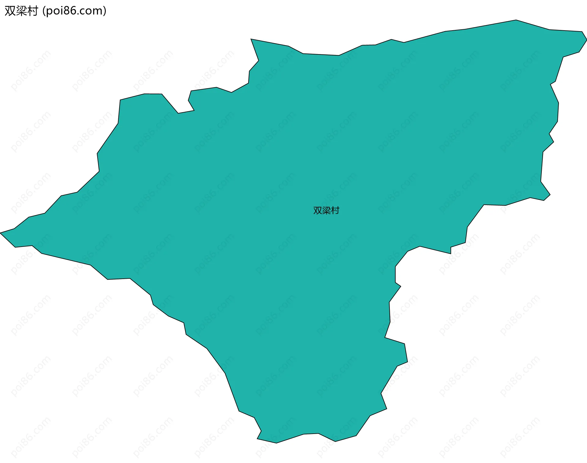 双梁村边界地图