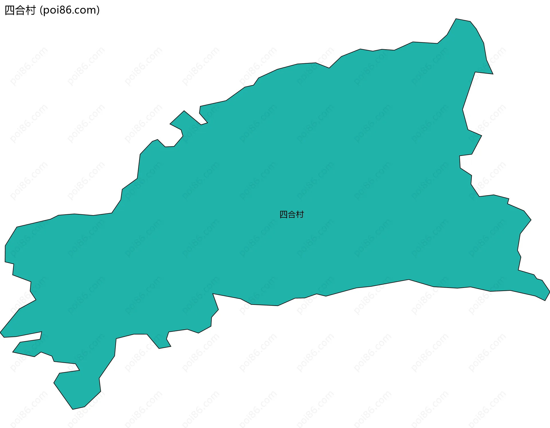 四合村边界地图