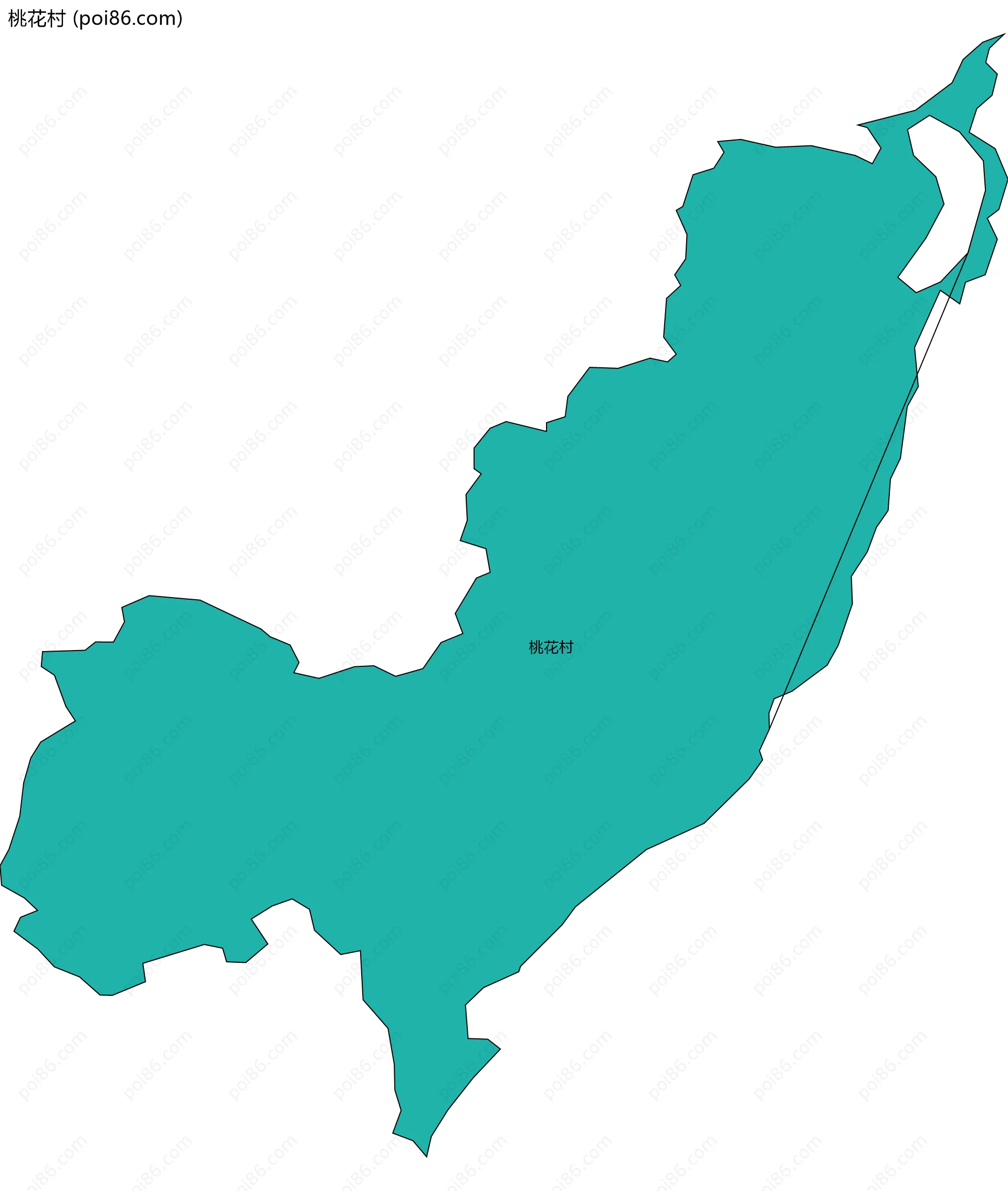 桃花村边界地图