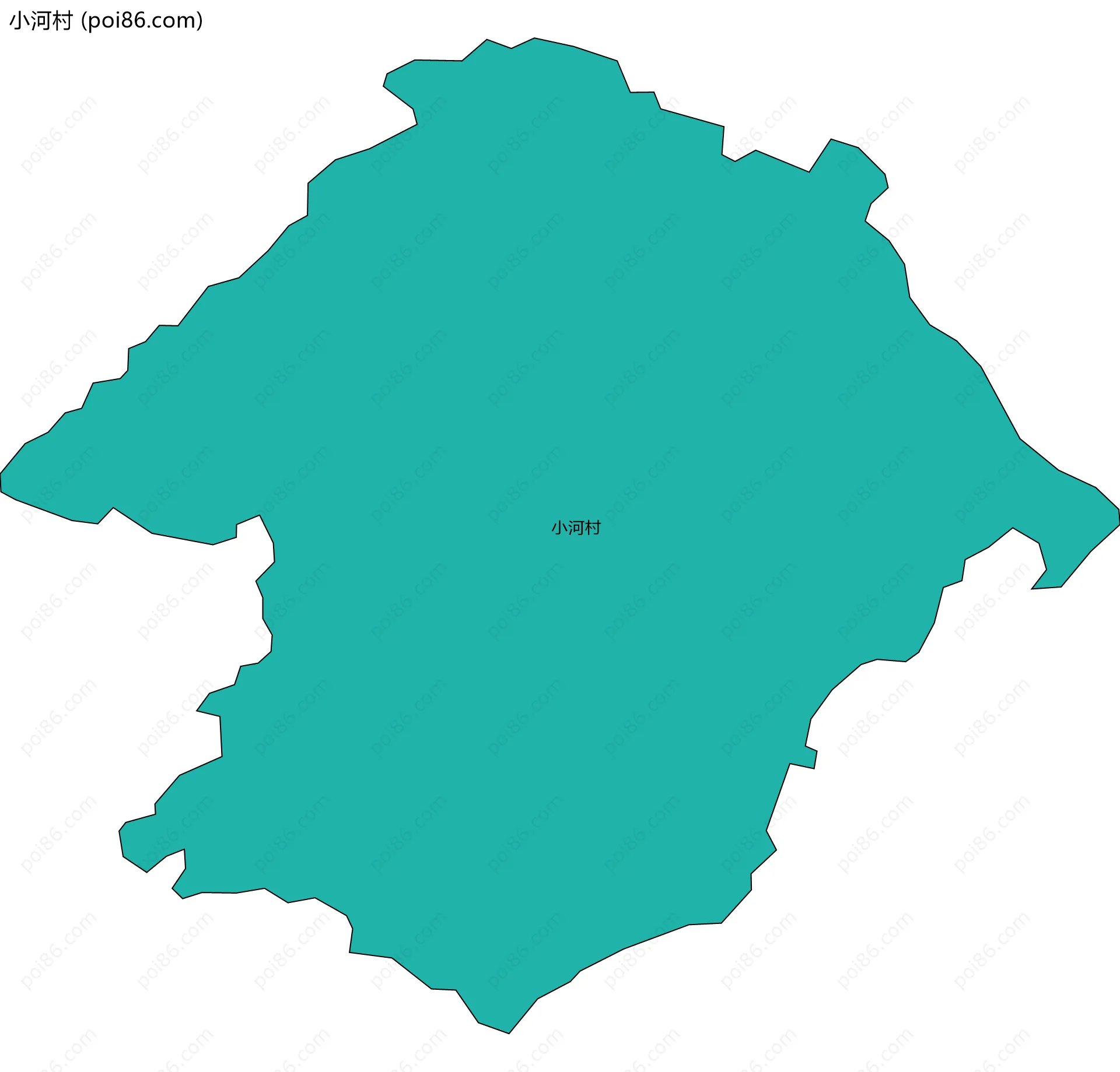 小河村边界地图