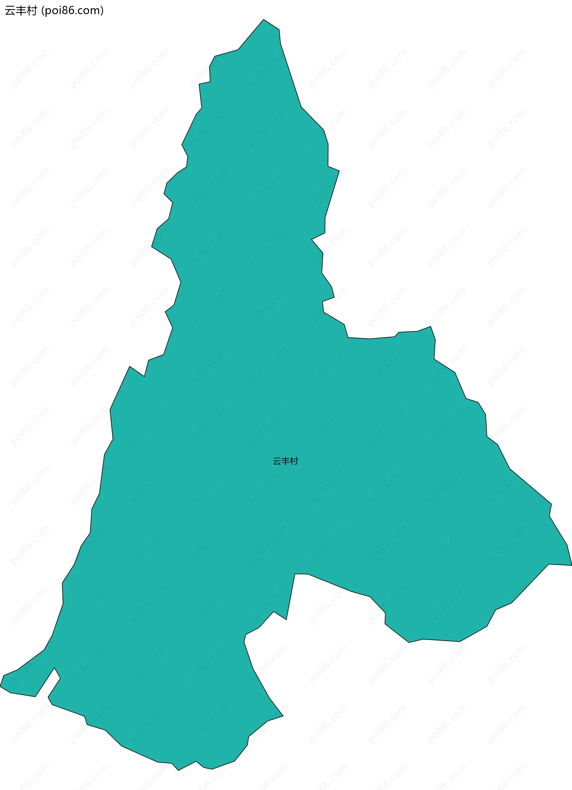云丰村边界地图