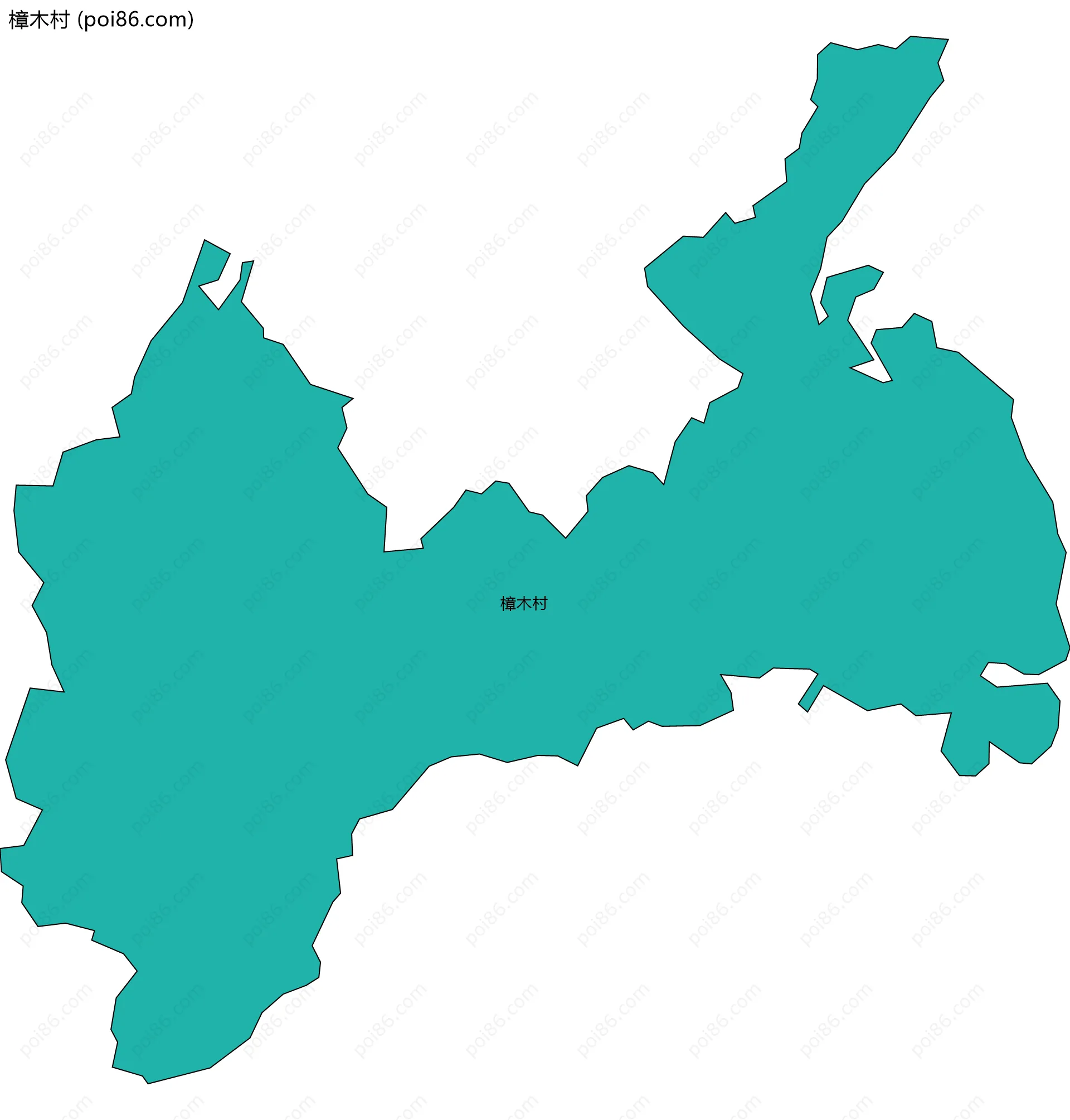 樟木村边界地图