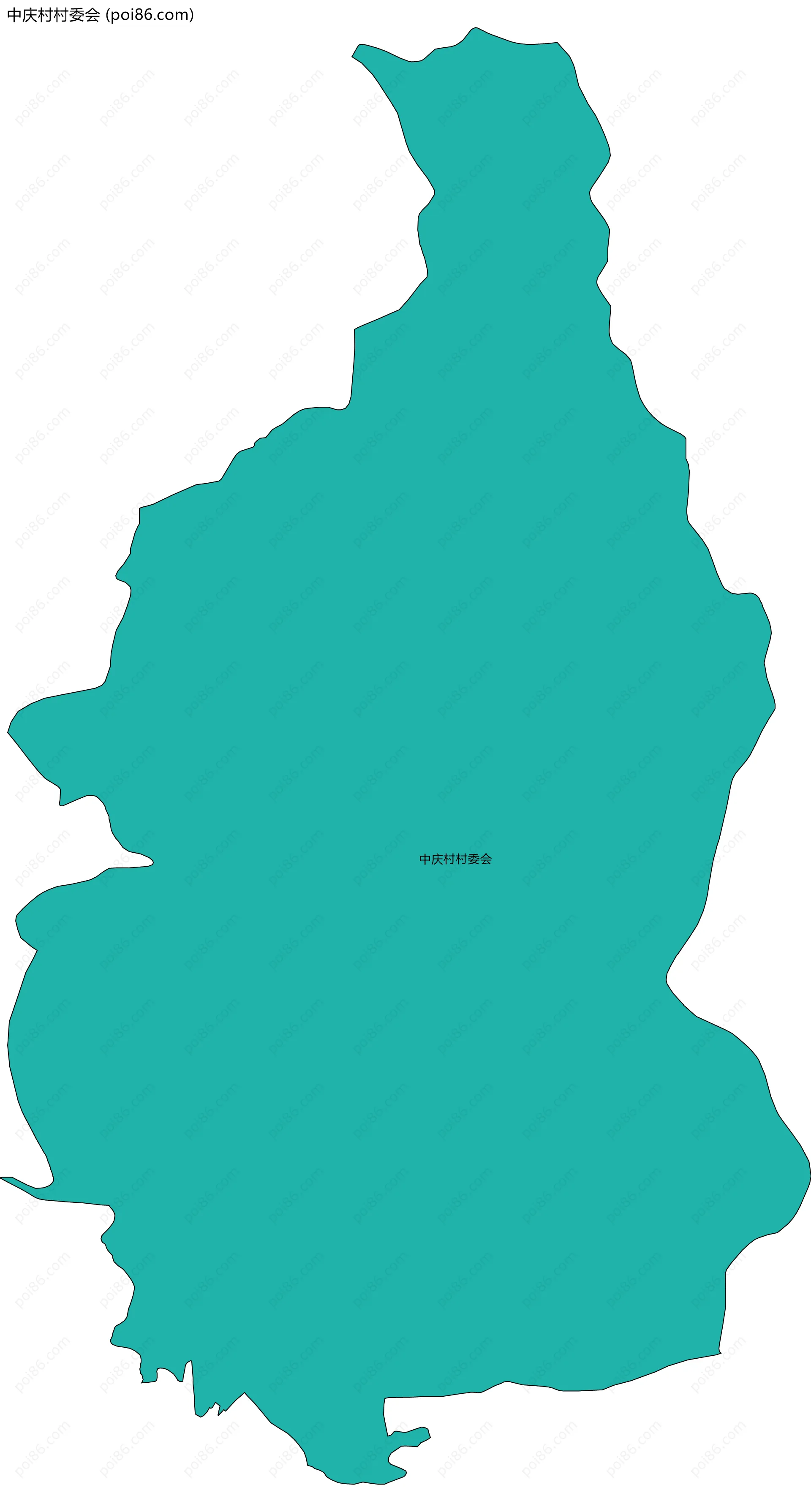 中庆村村委会边界地图