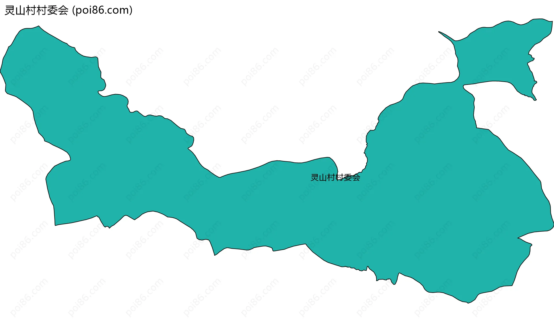 灵山村村委会边界地图