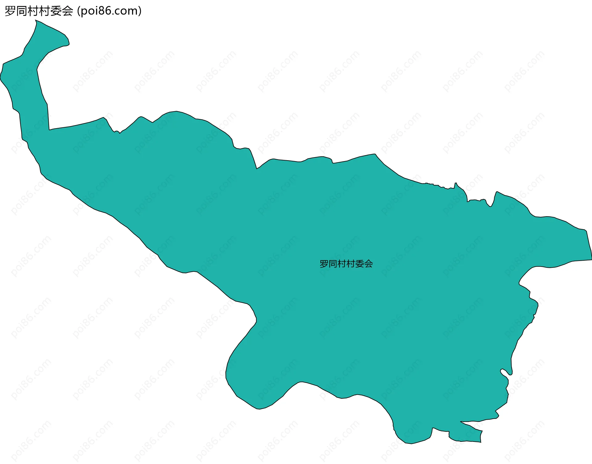 罗同村村委会边界地图
