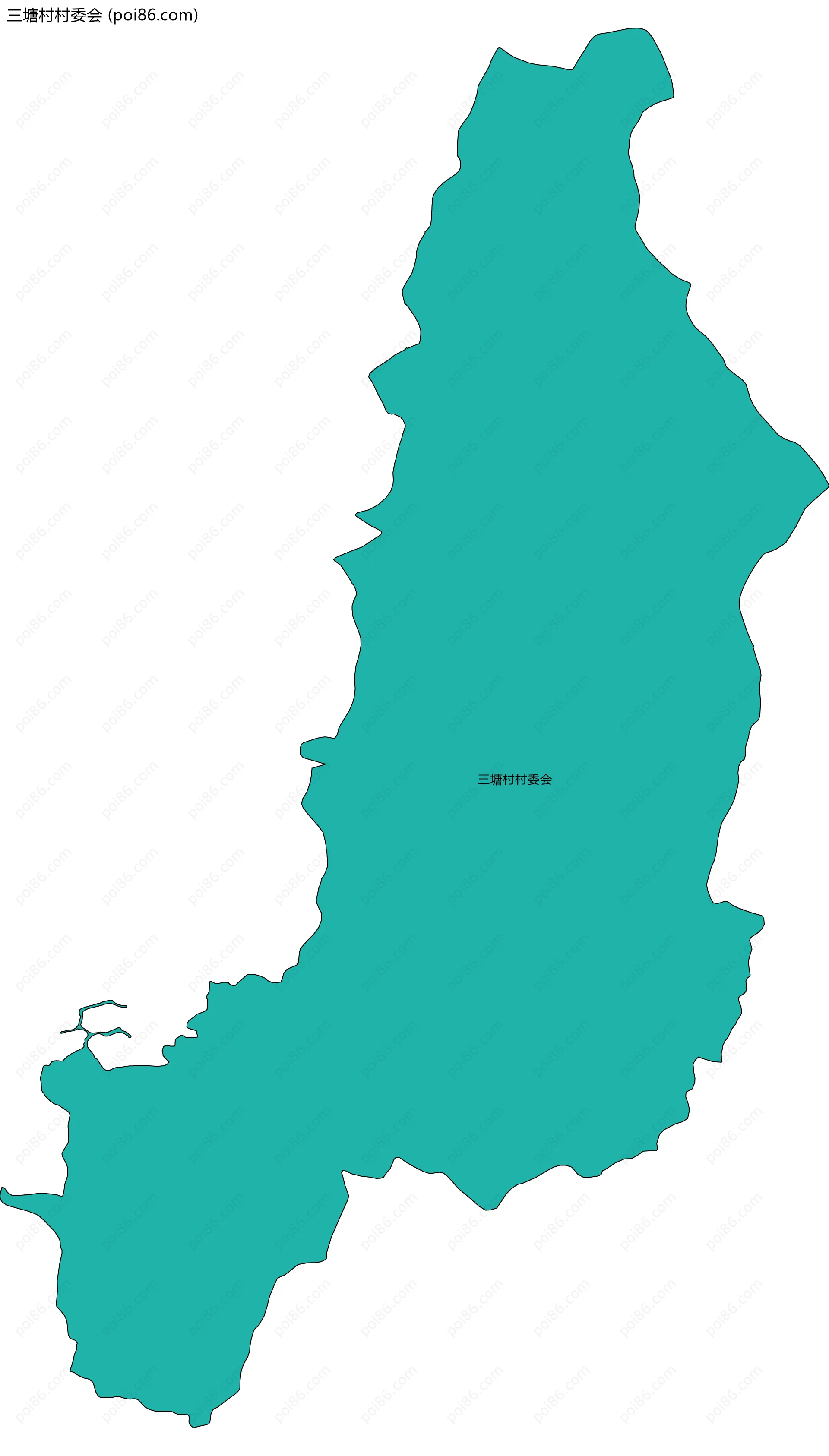 三塘村村委会边界地图